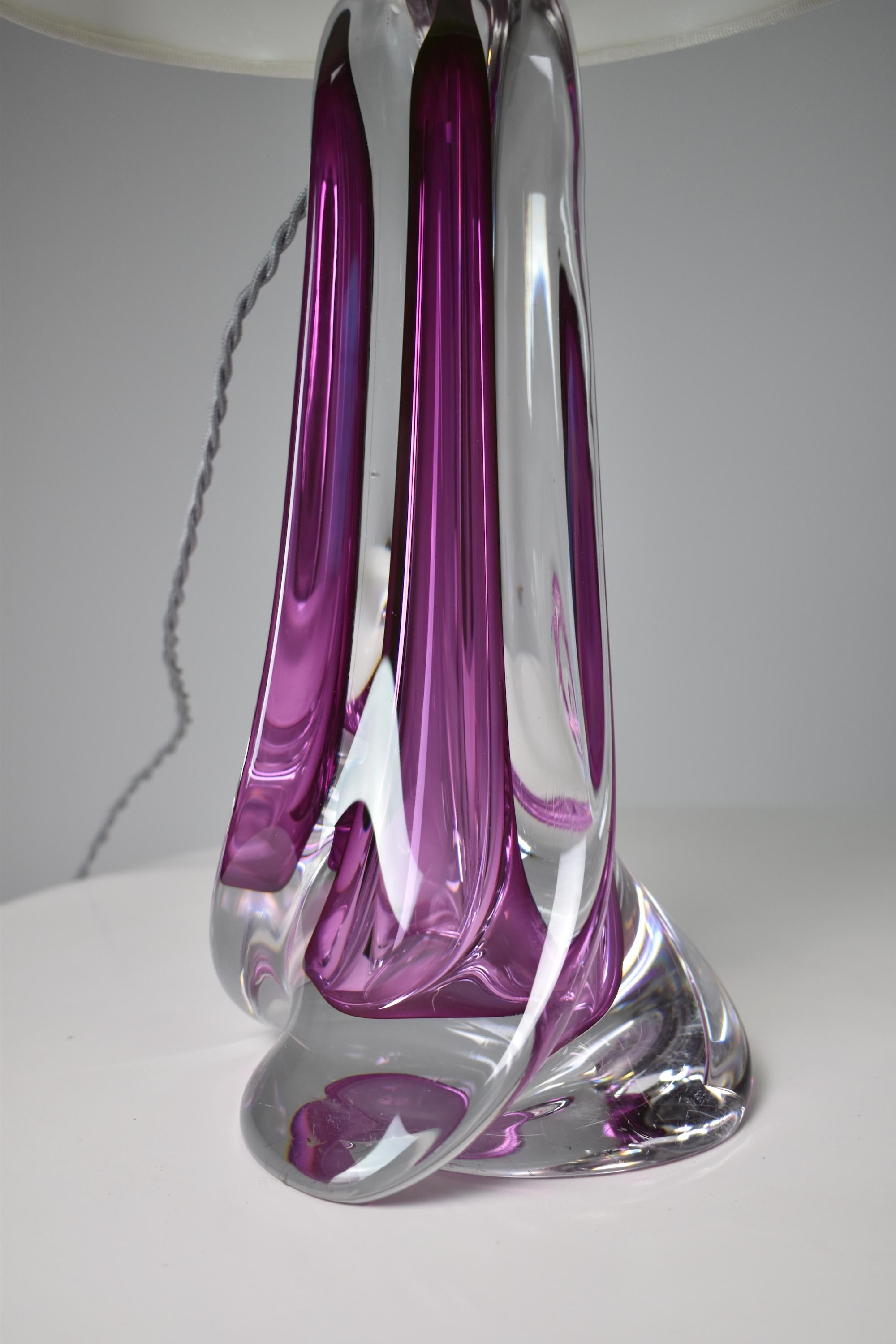 1960's Val Saint Lambert Crystal Table Lamps 4