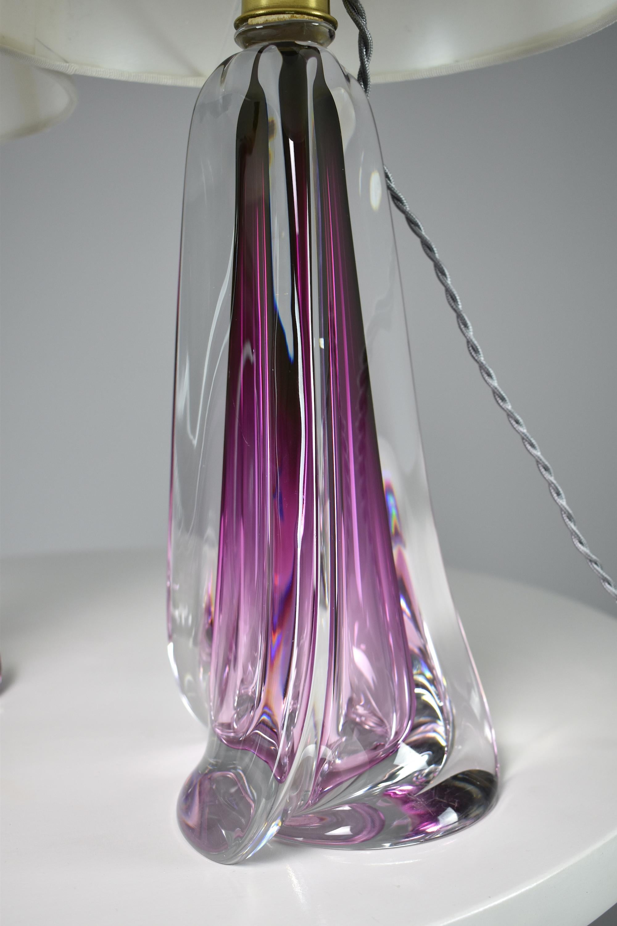 1960's Val Saint Lambert Crystal Table Lamps  5