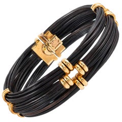 1960s Van Cleef & Arpels Elephant Hair Bracelet and Ring Suite