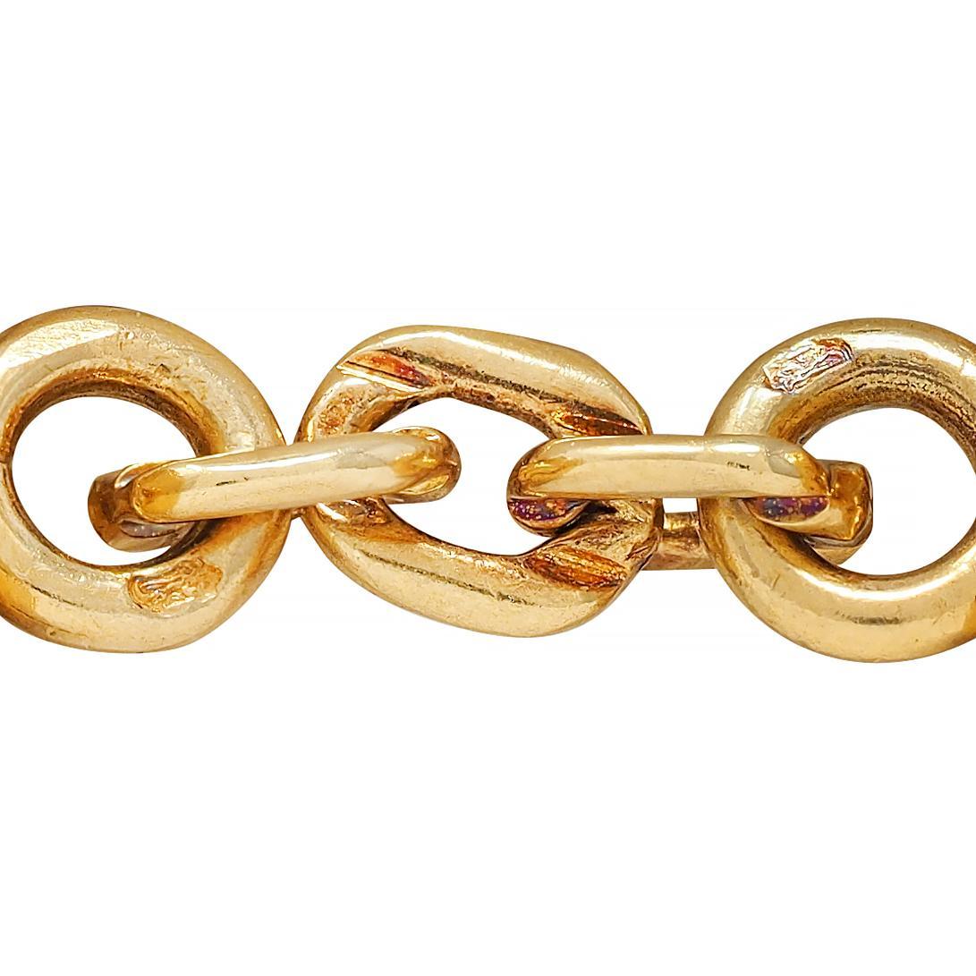 Women's or Men's 1960's Van Cleef & Arpels French Sapphire 18K Yellow Gold Vintage Knot Cufflinks For Sale