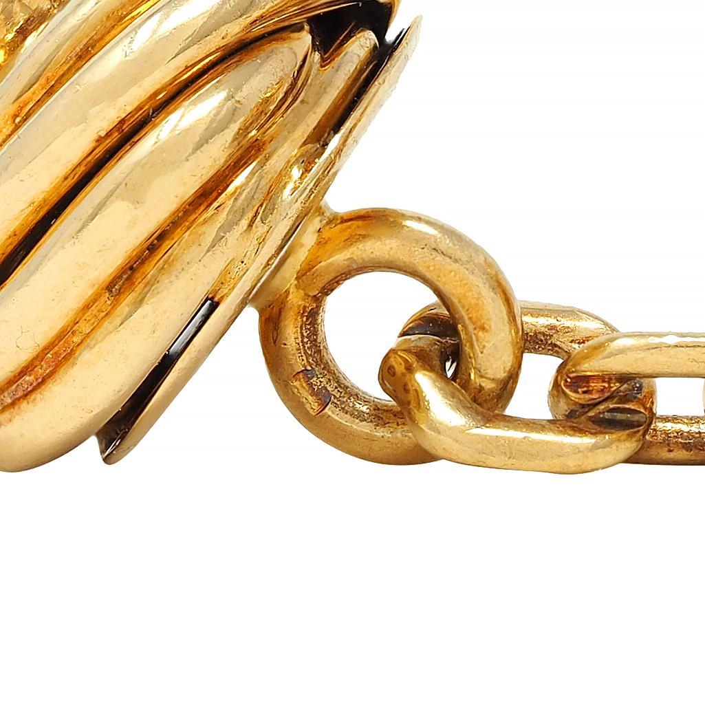 1960's Van Cleef & Arpels French Sapphire 18K Yellow Gold Vintage Knot Cufflinks For Sale 1