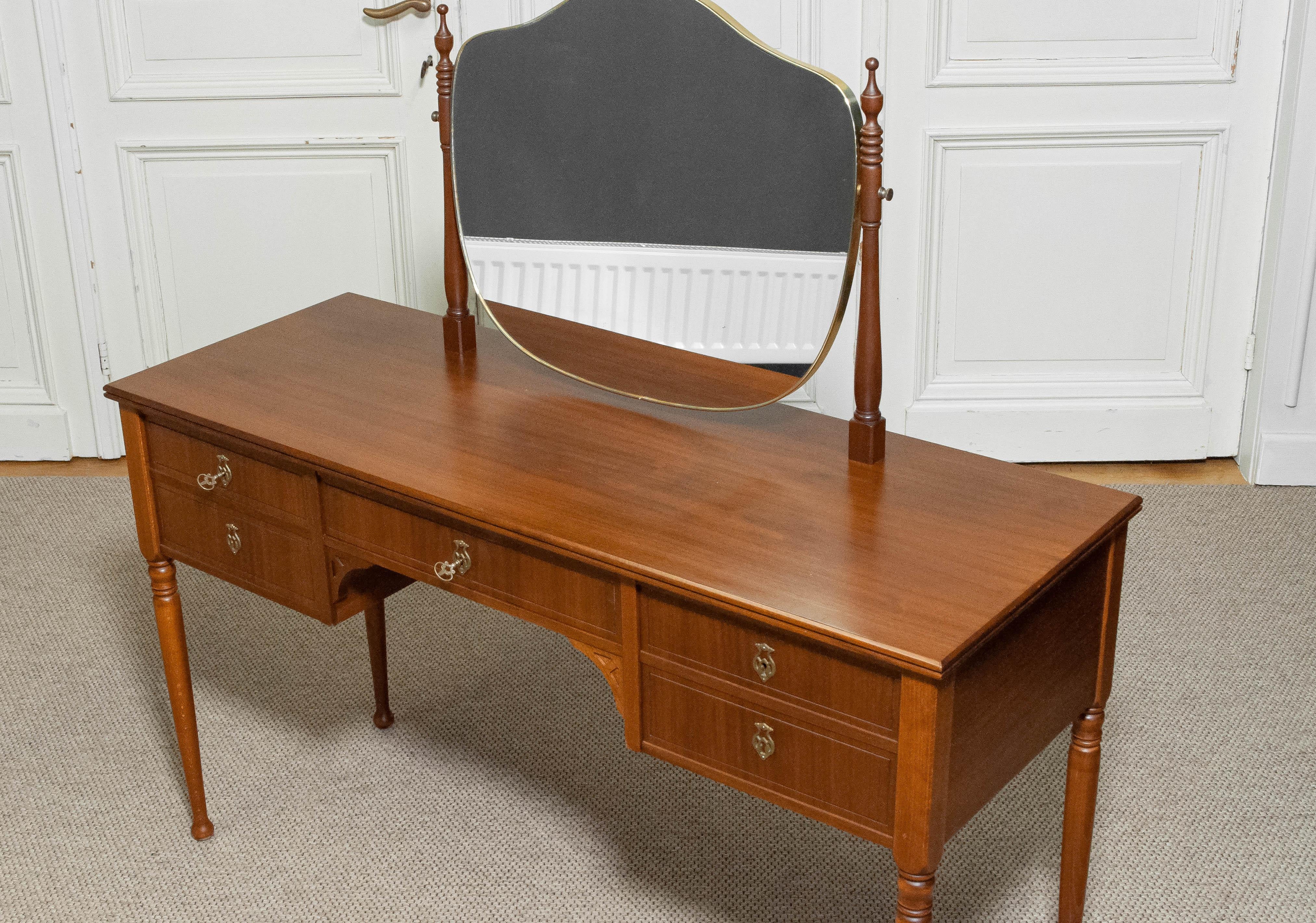 Swedish 1960s Vanity / Dressing Table in Biedermeier Style For Sale