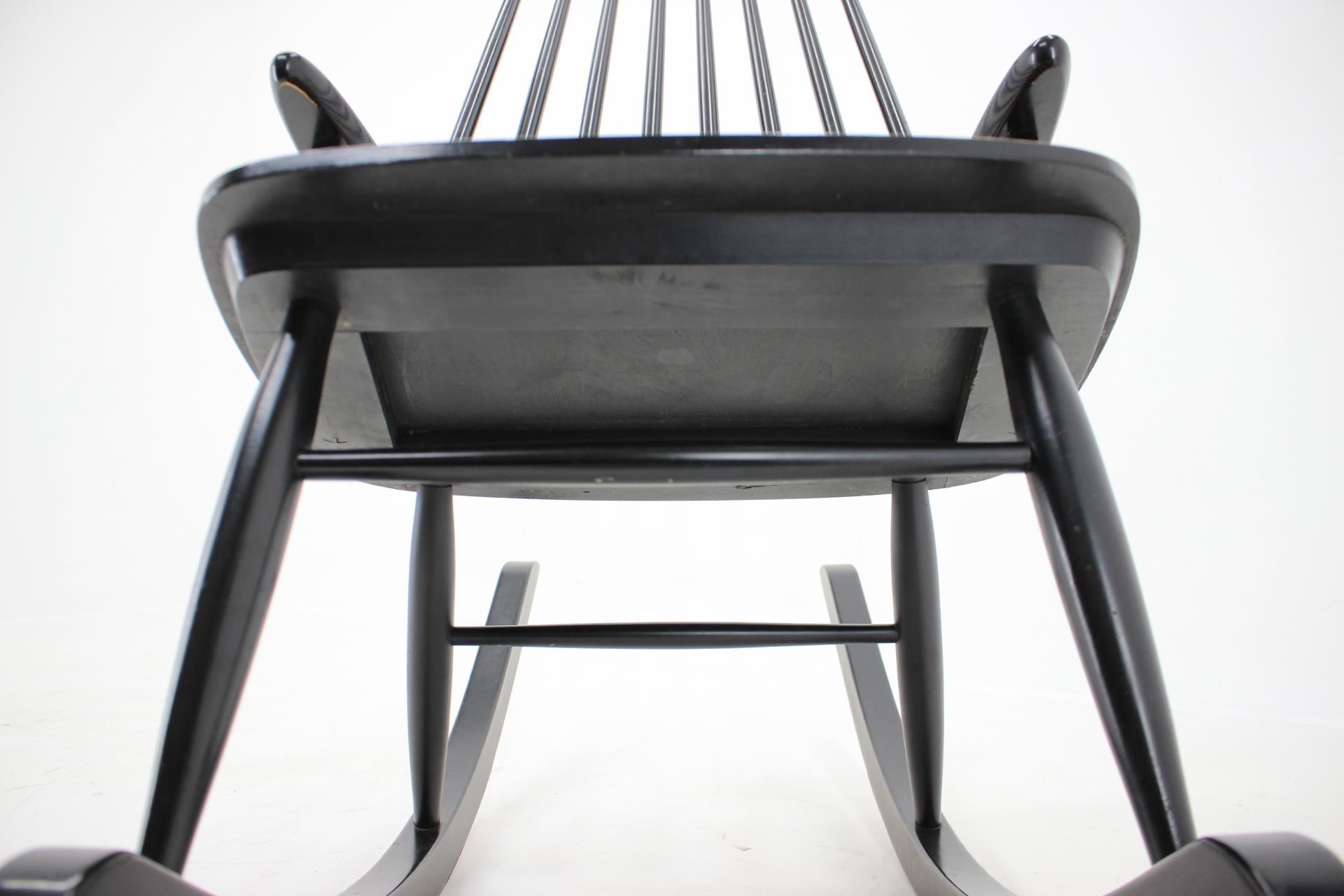 1960s Varjosen Puunjalostus Beech Rocking Chair, Finland For Sale 7