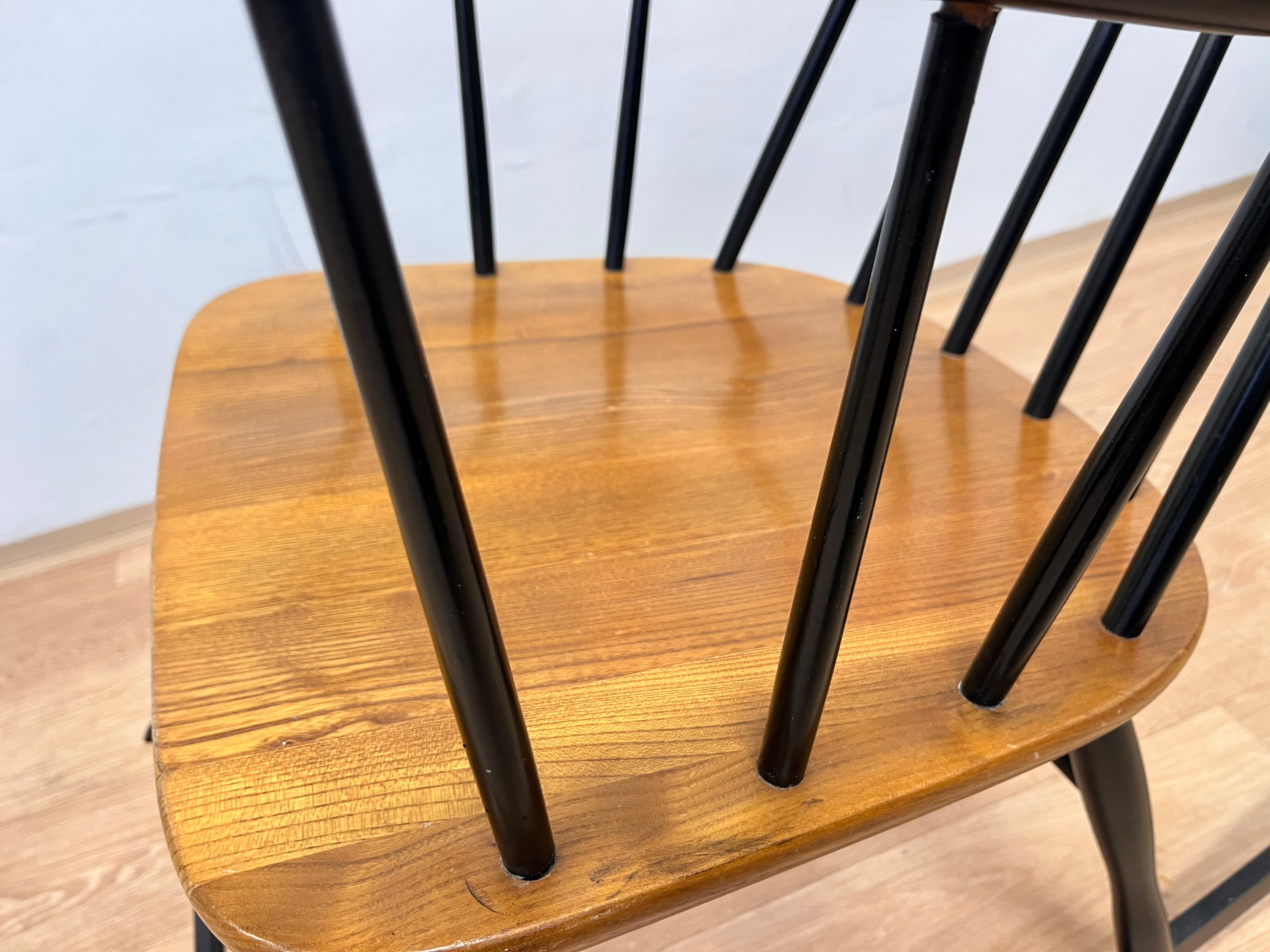 Scandinavo moderno Sedia a dondolo in faggio Varjosen Puunjalostus, Finlandia, anni '60 in vendita