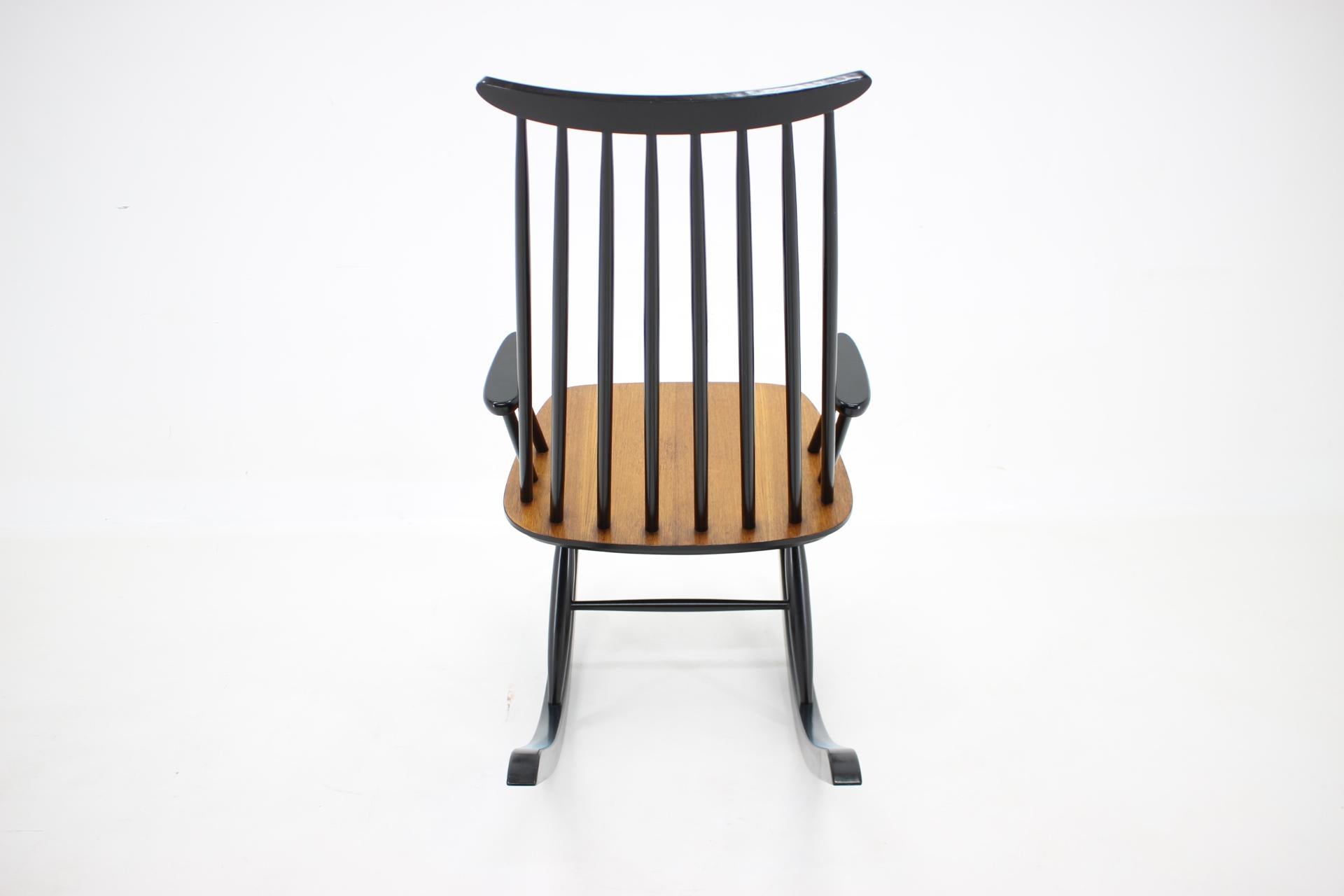 1960s Varjosen Puunjalostus Beech Rocking Chair, Finland  For Sale 3