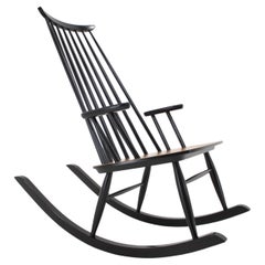1960s Varjosen Puunjalostus Beech Rocking Chair, Finland