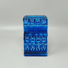 1960s Vase by Aldo Londi for Bitossi Blue Rimini Collection