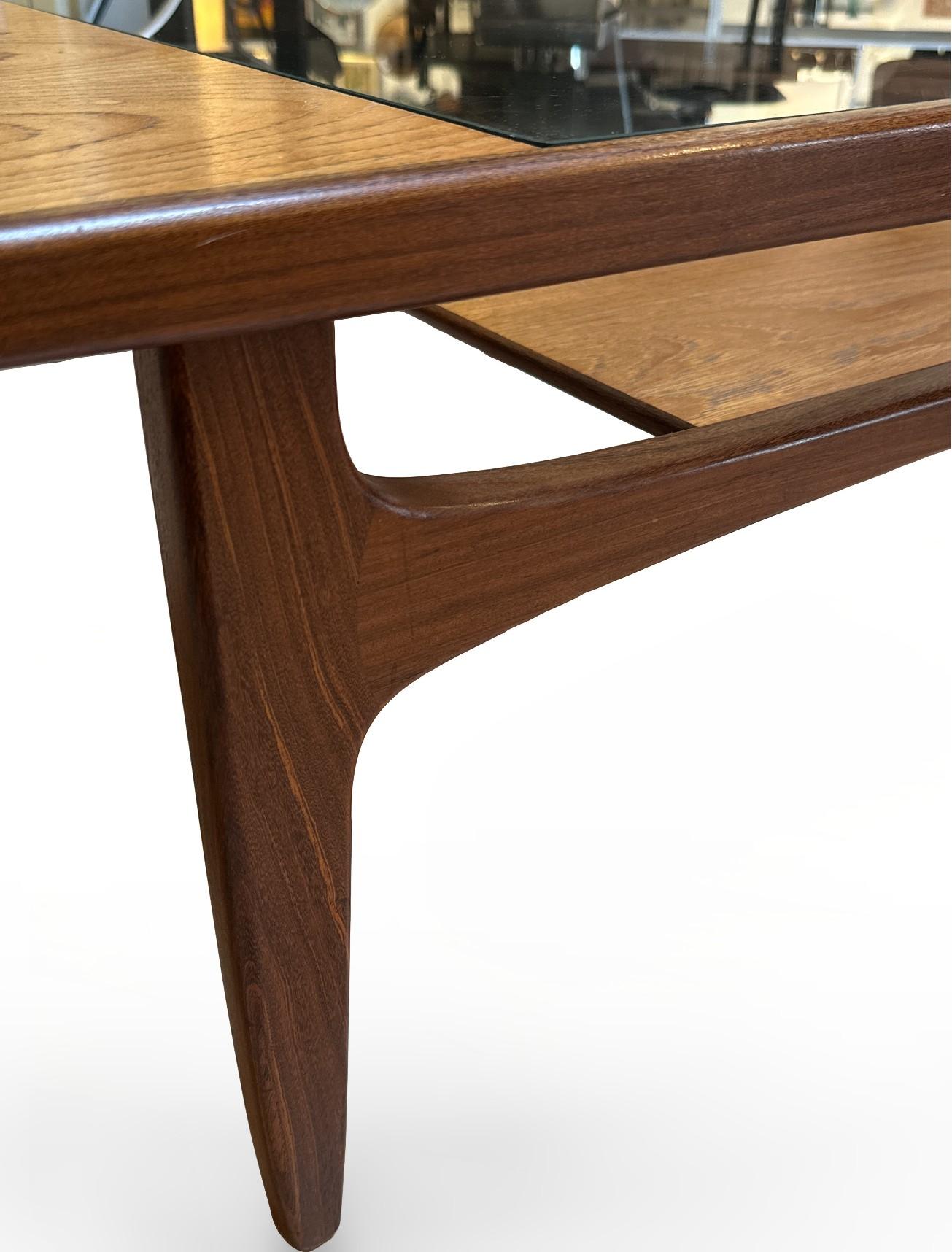 1960s VB Wilkins for G-Plan Mid-Century Teak and Glass Coffee Table 4
