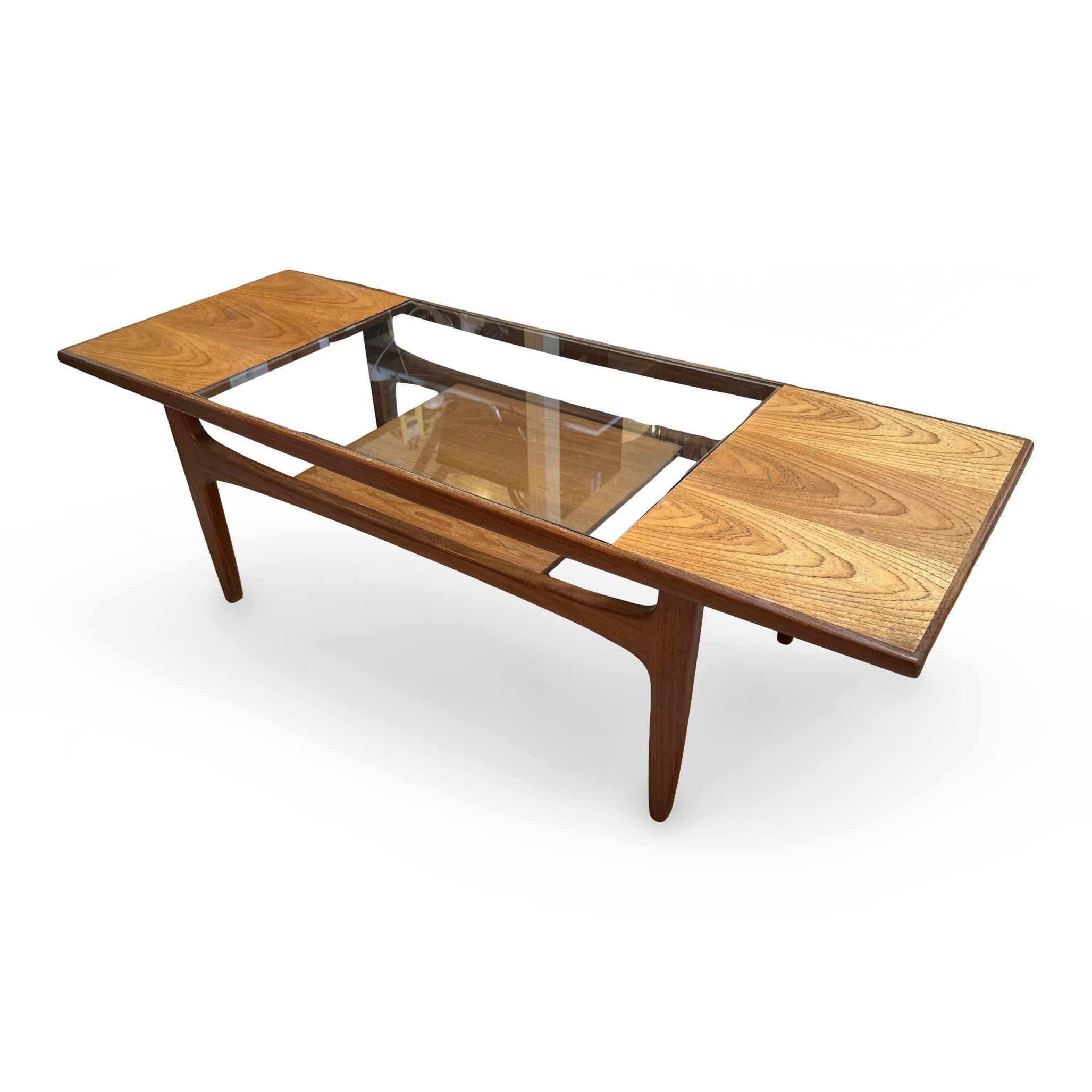 British 1960s VB Wilkins for G-Plan Mid-Century Teak and Glass Coffee Table