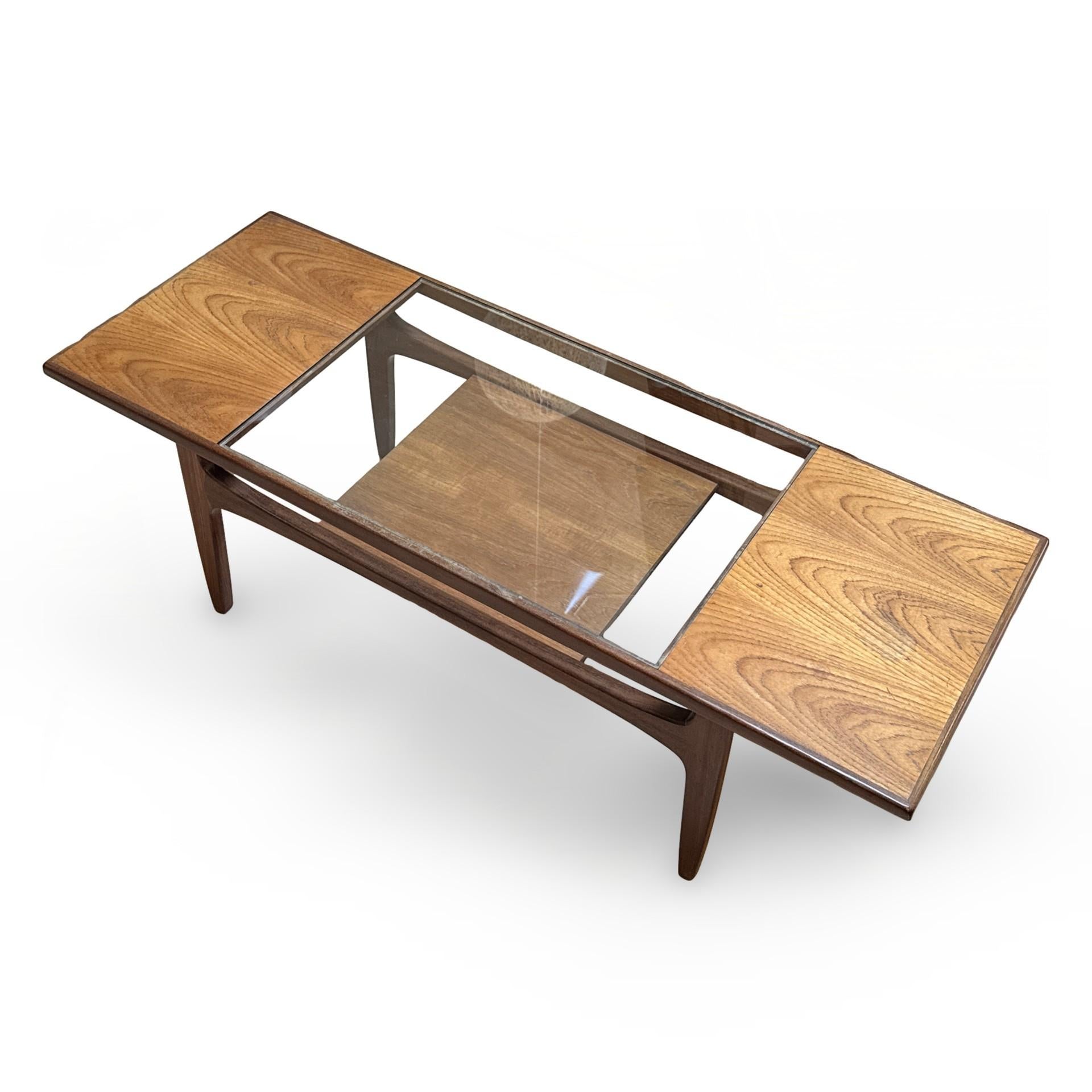 20th Century 1960s VB Wilkins for G-Plan Mid-Century Teak and Glass Coffee Table