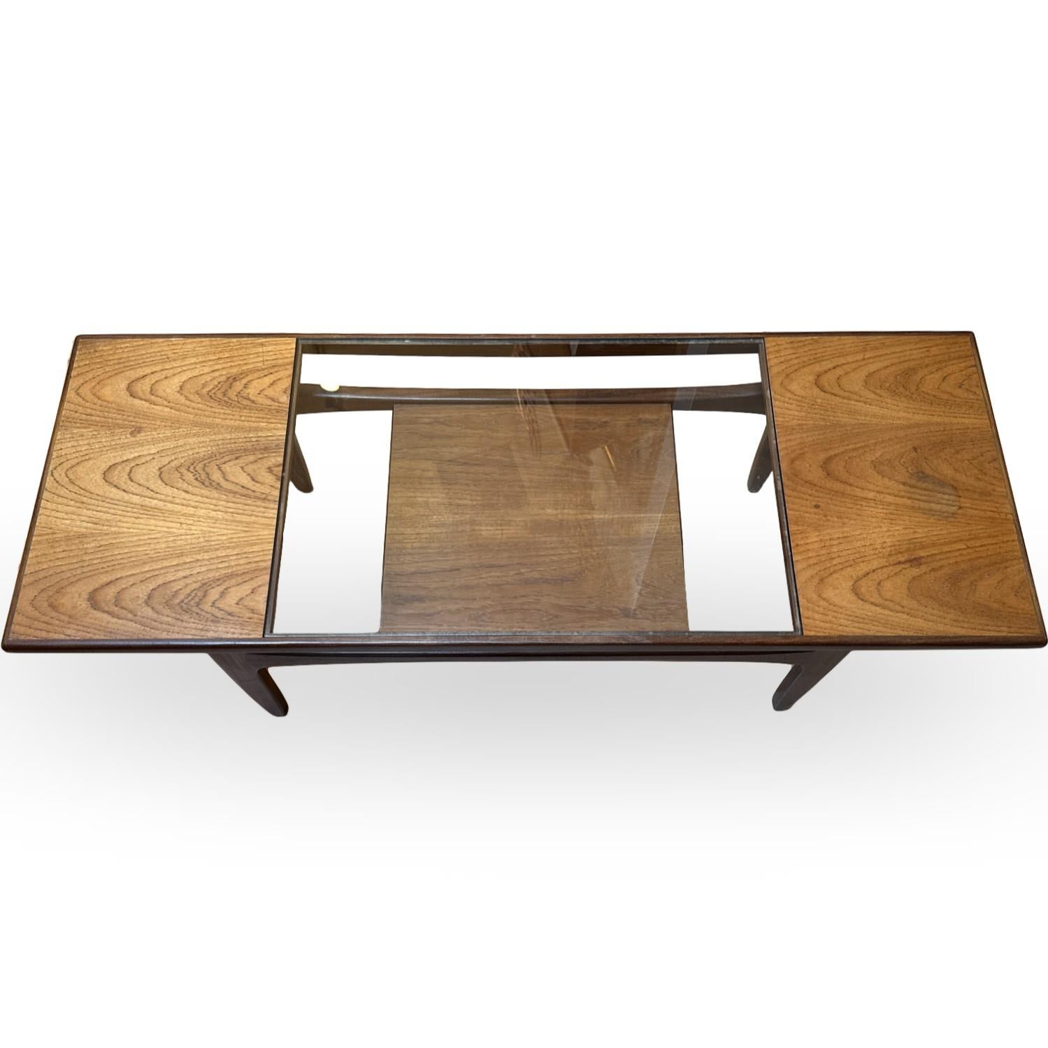1960s VB Wilkins for G-Plan Mid-Century Teak and Glass Coffee Table 1