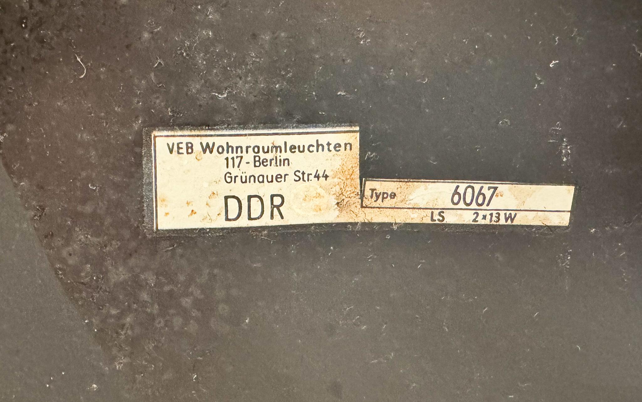 Lampada da terra VEB Wohnraumleuchten del 1960, Berlino, Germania in vendita 1