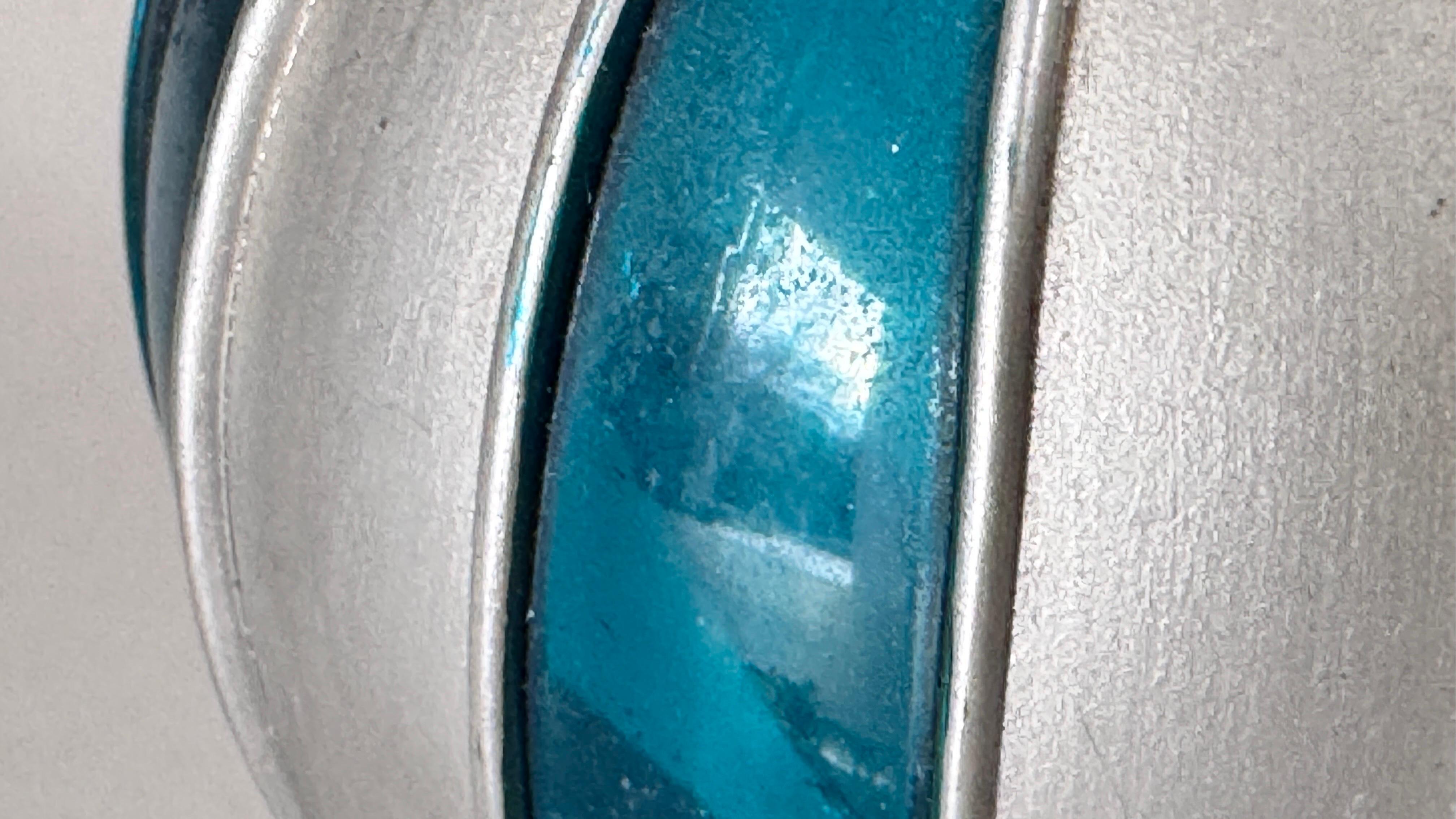 Frasco de perfume veneciano pintado a mano de los años 60, cristal claro con detalles dorados en venta 2