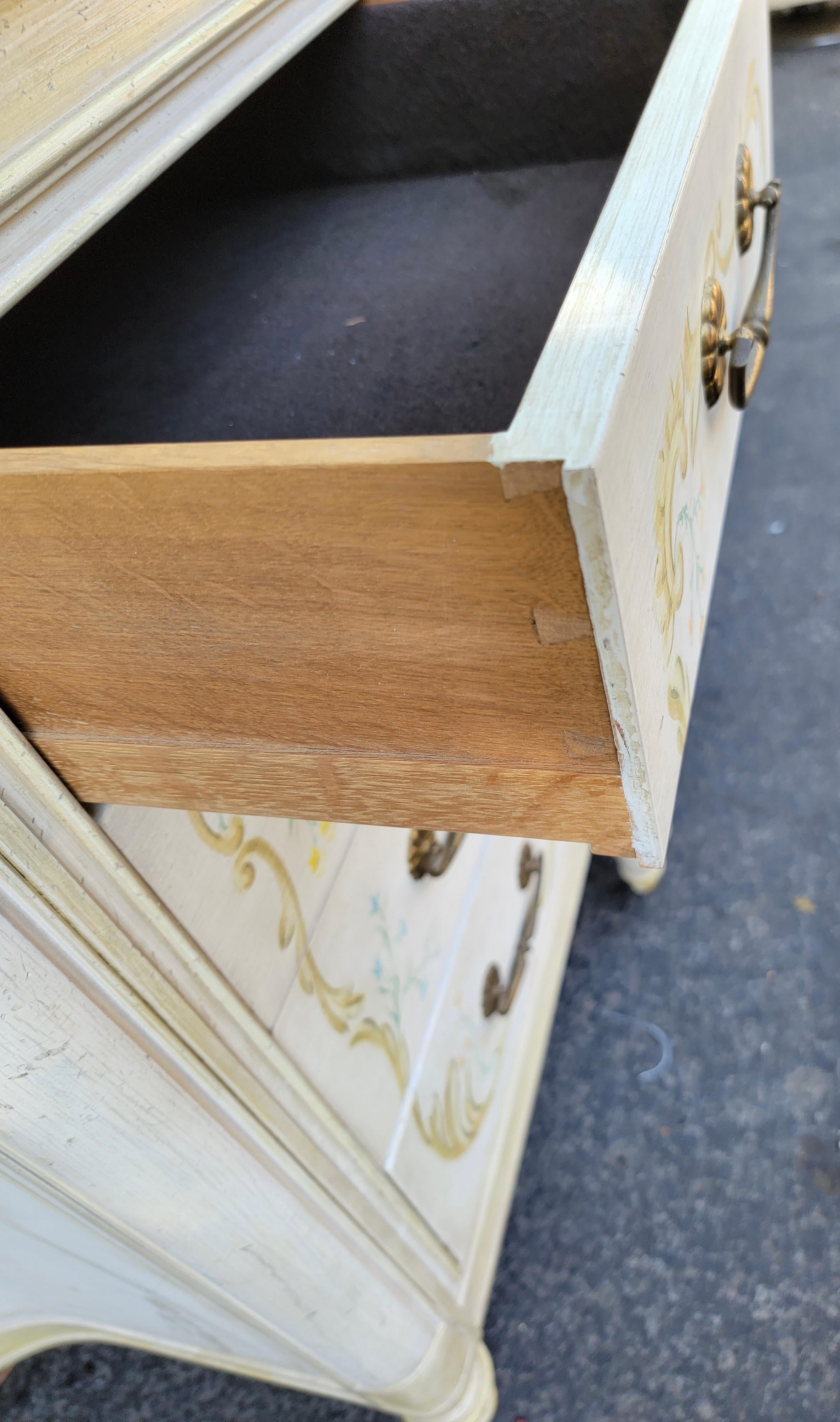 1960s Venetian Style Italian Sideboard / Credenza Or Cabinet W/ Faux Marble Top 5