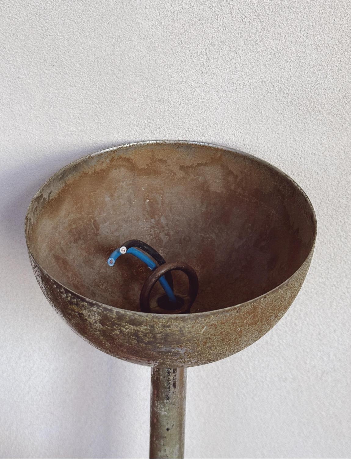 Plafoniera a sfera a strisce in vetro di Murano del 1960 di Venini in vendita 1