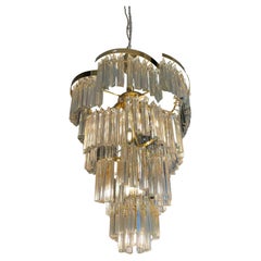 1960s Venini Pendant Chandelier Diameter 75, H 80cm