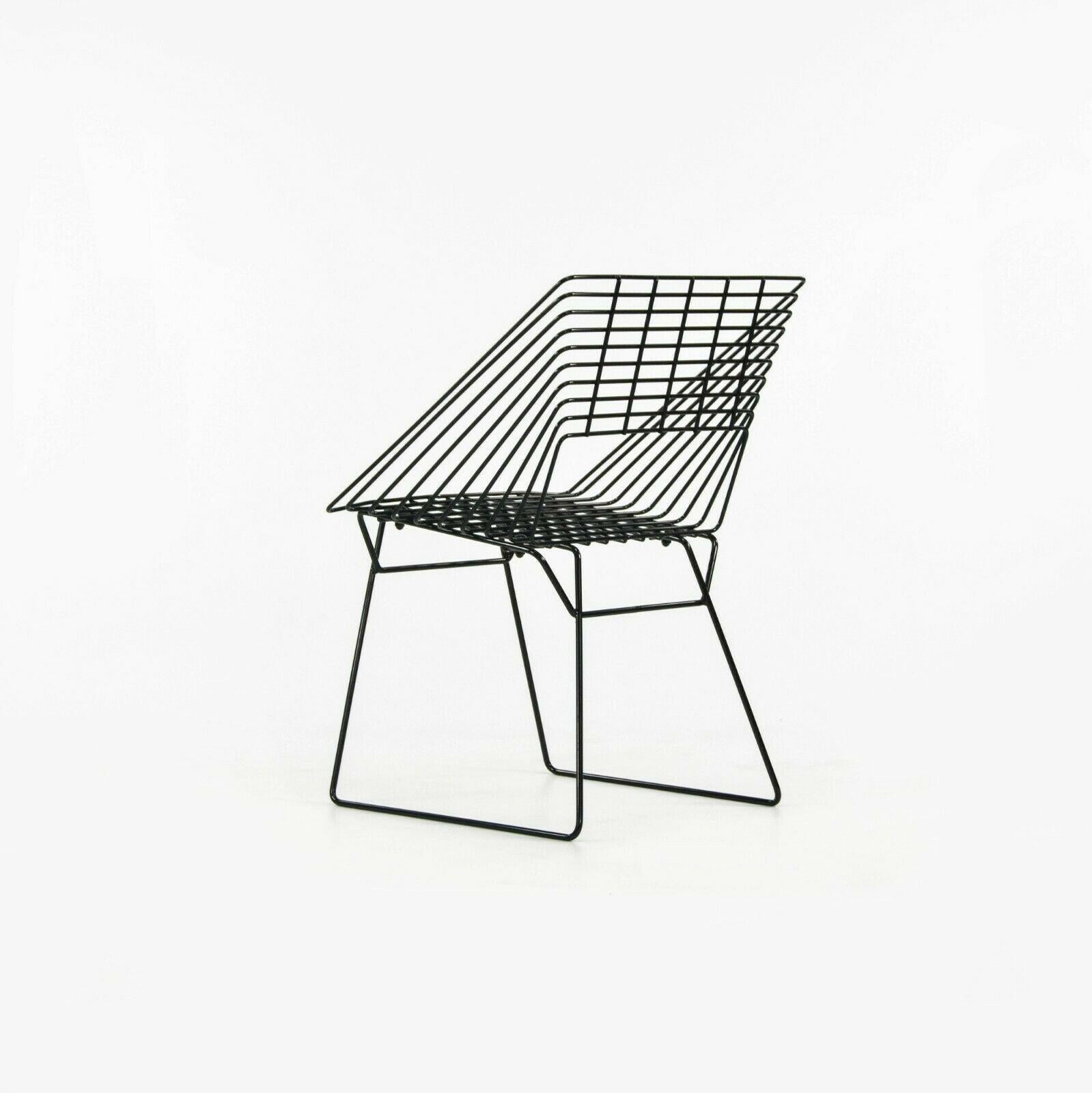 1960er Jahre Verner Panton für Fritz Hansen Outdoor Box Wire Chair mit schwarzem Gestell (Metall) im Angebot