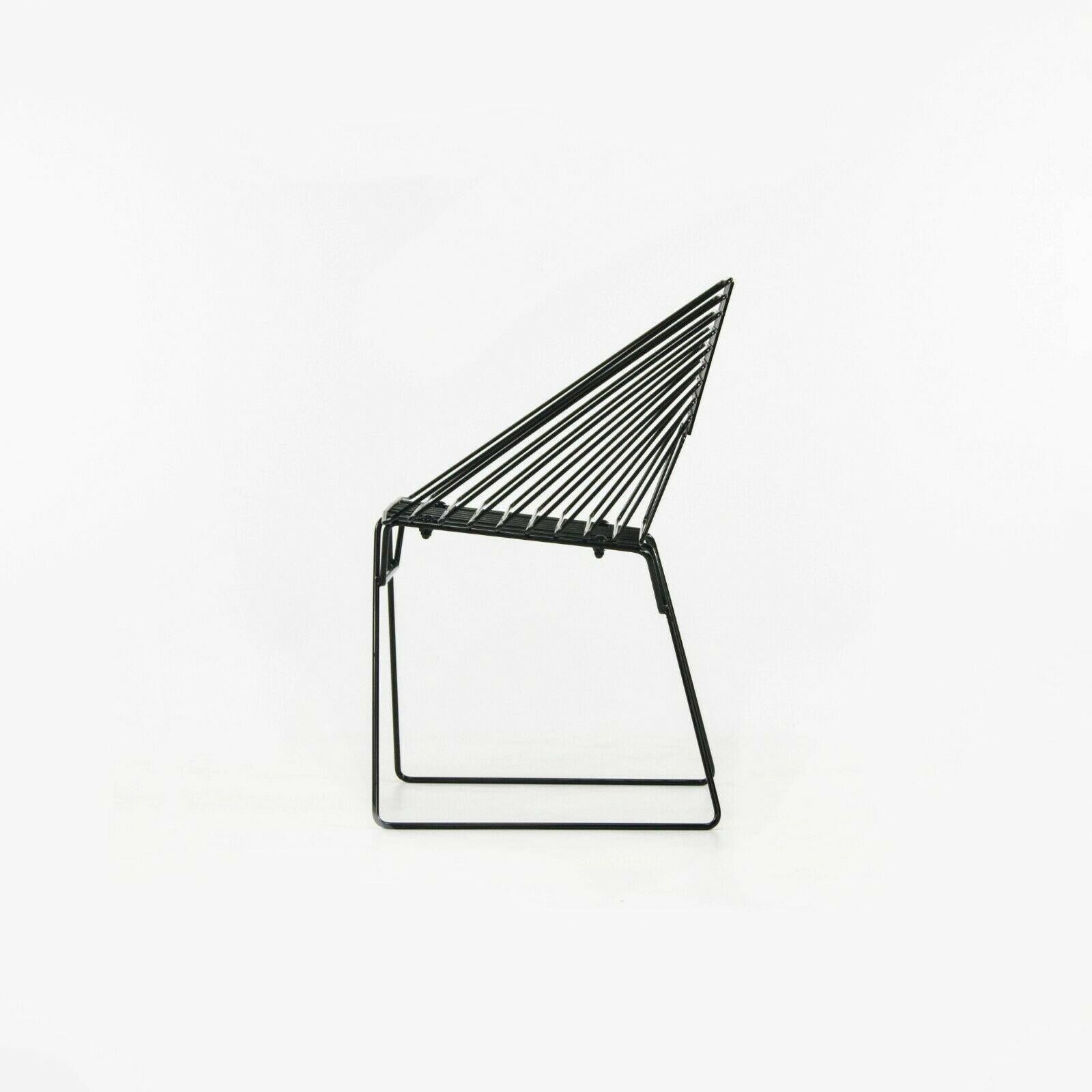 1960er Jahre Verner Panton für Fritz Hansen Outdoor Box Wire Chair mit schwarzem Gestell im Angebot 1