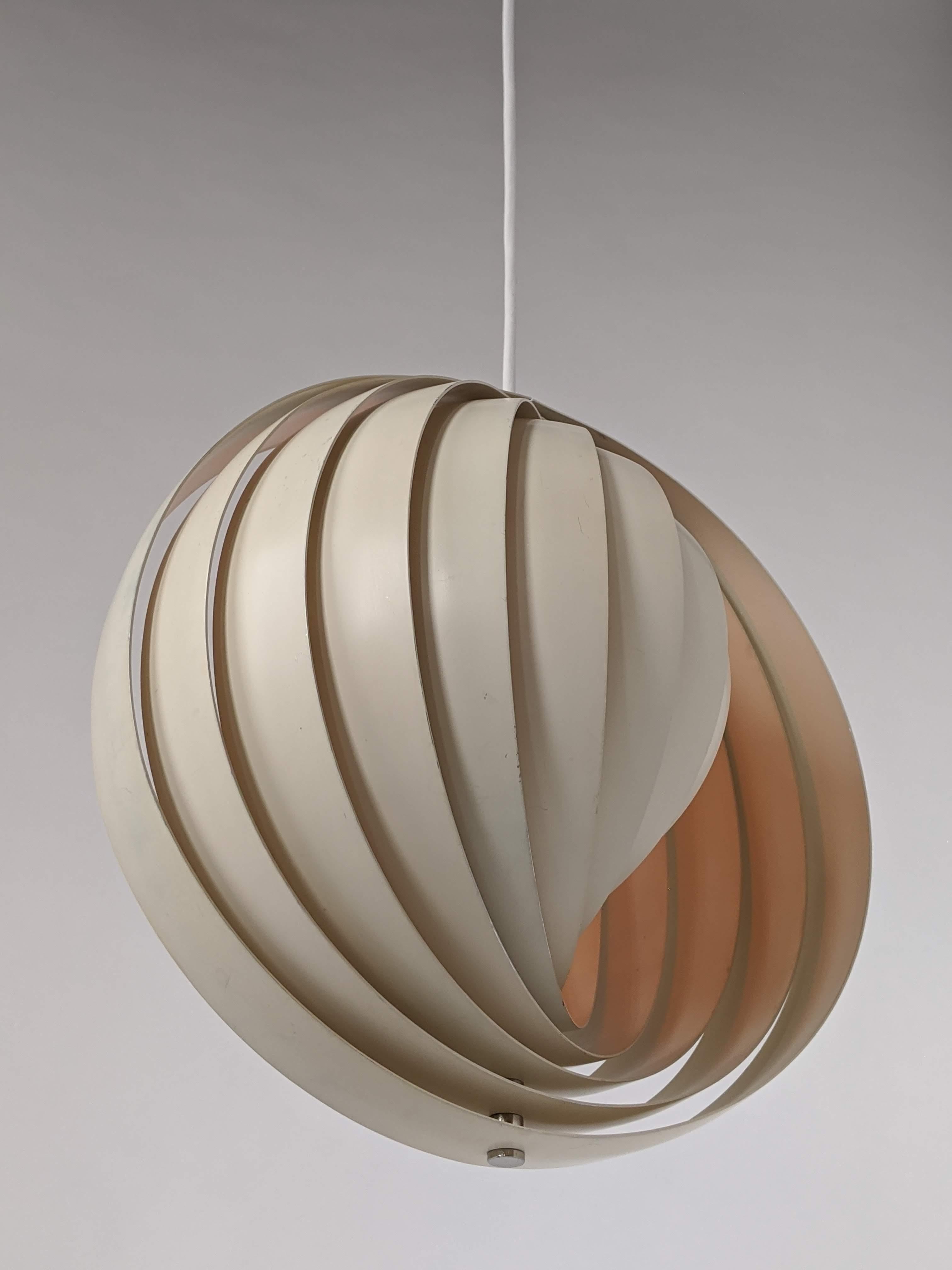 Enameled 1960s Verner Panton 'Moon Lamp', Denmark