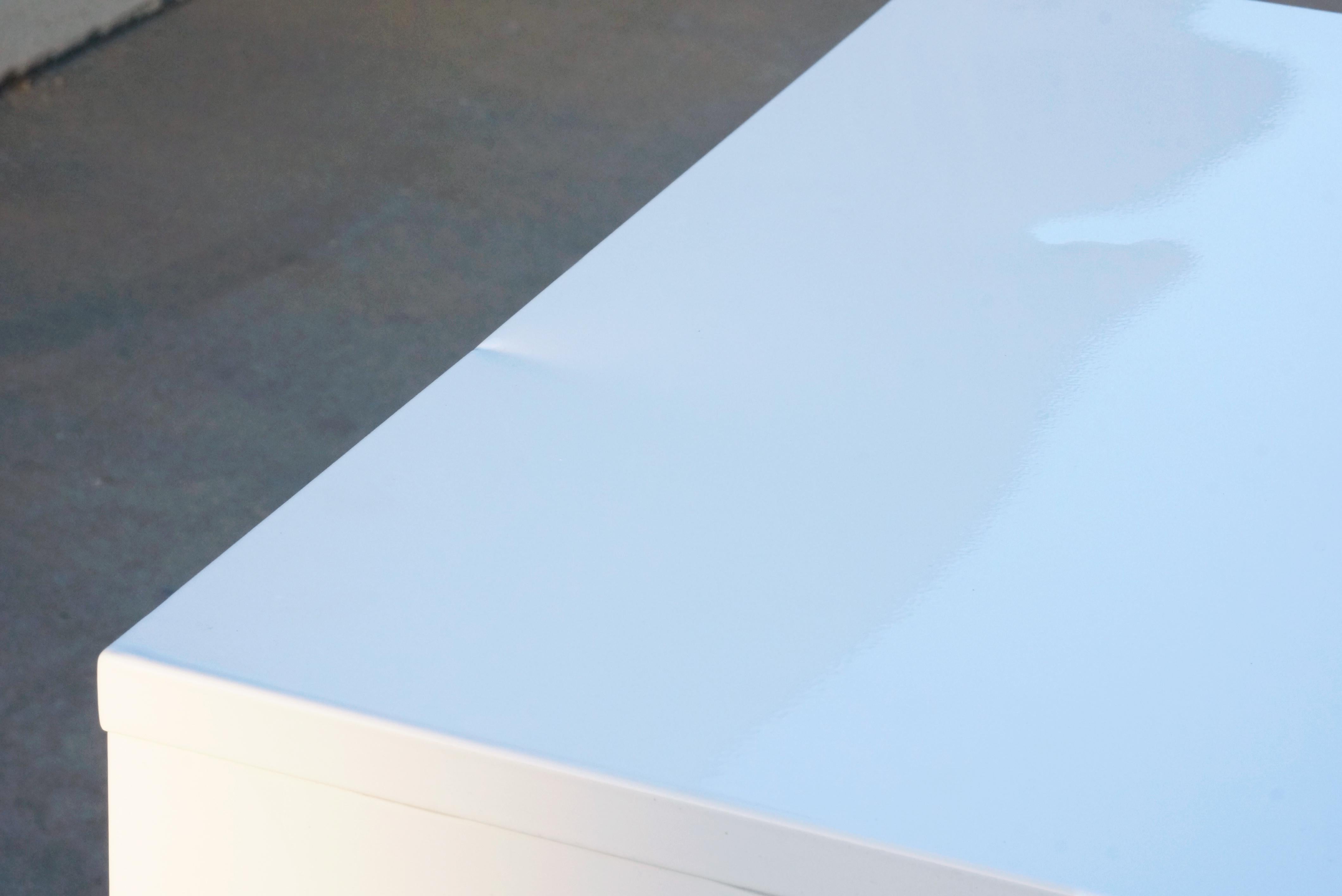 Mid-Century Modern 1960s Vertical Flat File Cabinet Refinished in Gloss White