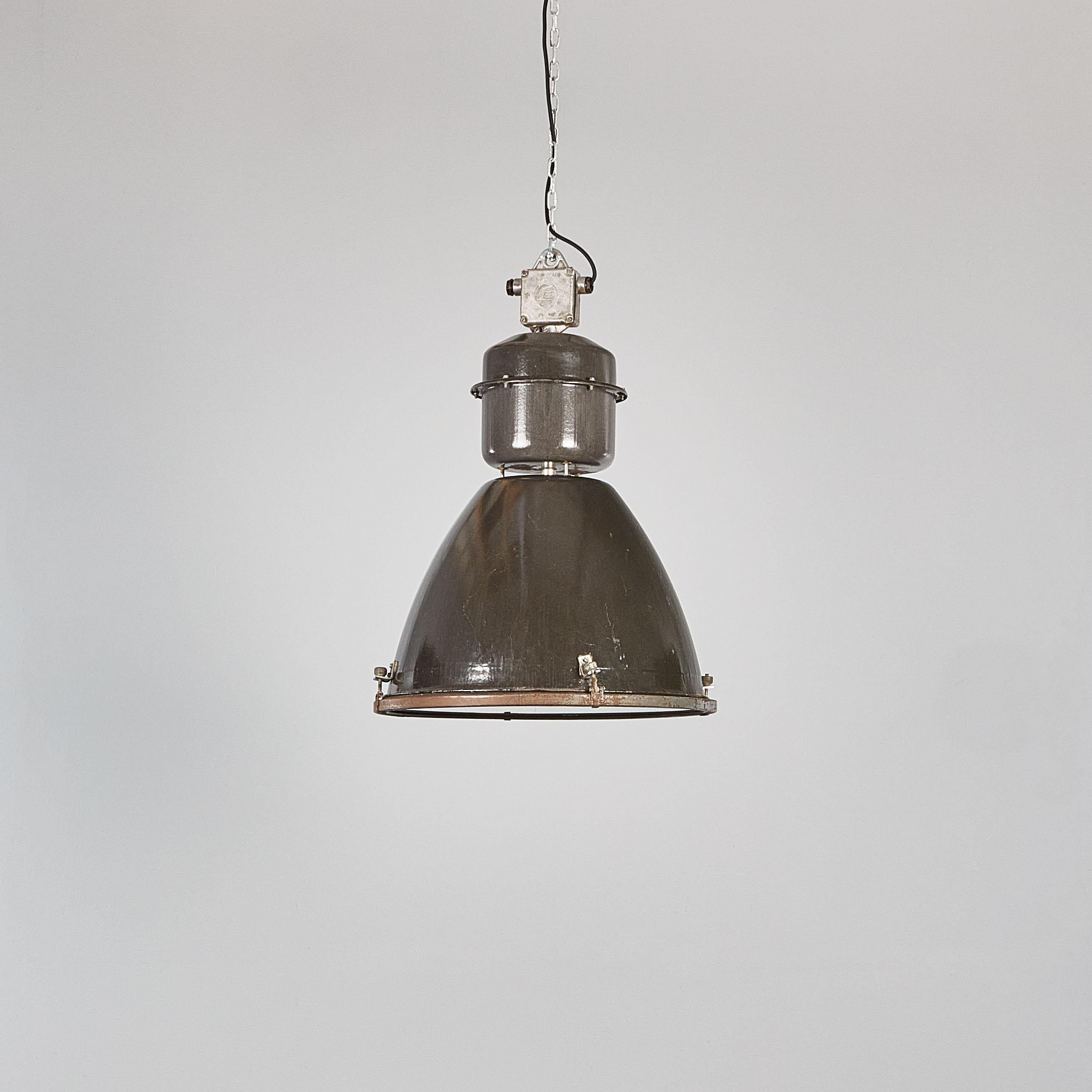 1960's Very Large Czech Factory Pendant Lamps - Large Quantity Available For Sale 6