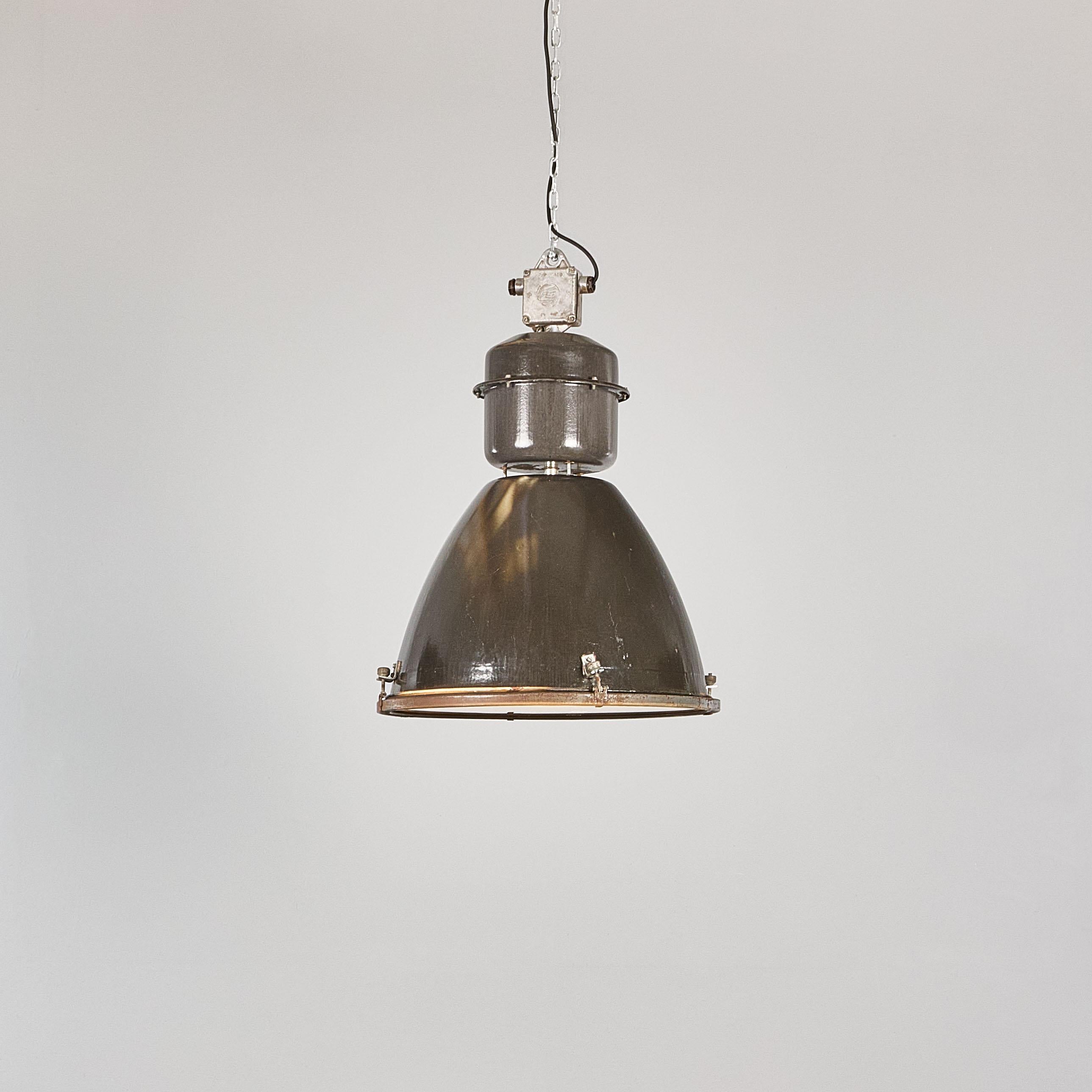 1960's Very Large Czech Factory Pendant Lamps - Large Quantity Available For Sale 7