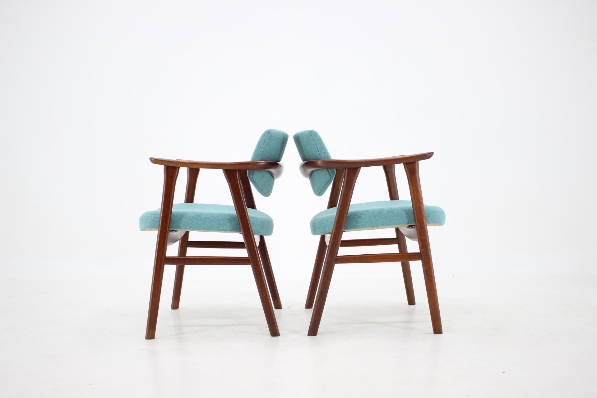 1960s Very Rare Erik Kierkegaard Teak Dining Chairs, Set of 8 In Good Condition For Sale In Praha, CZ