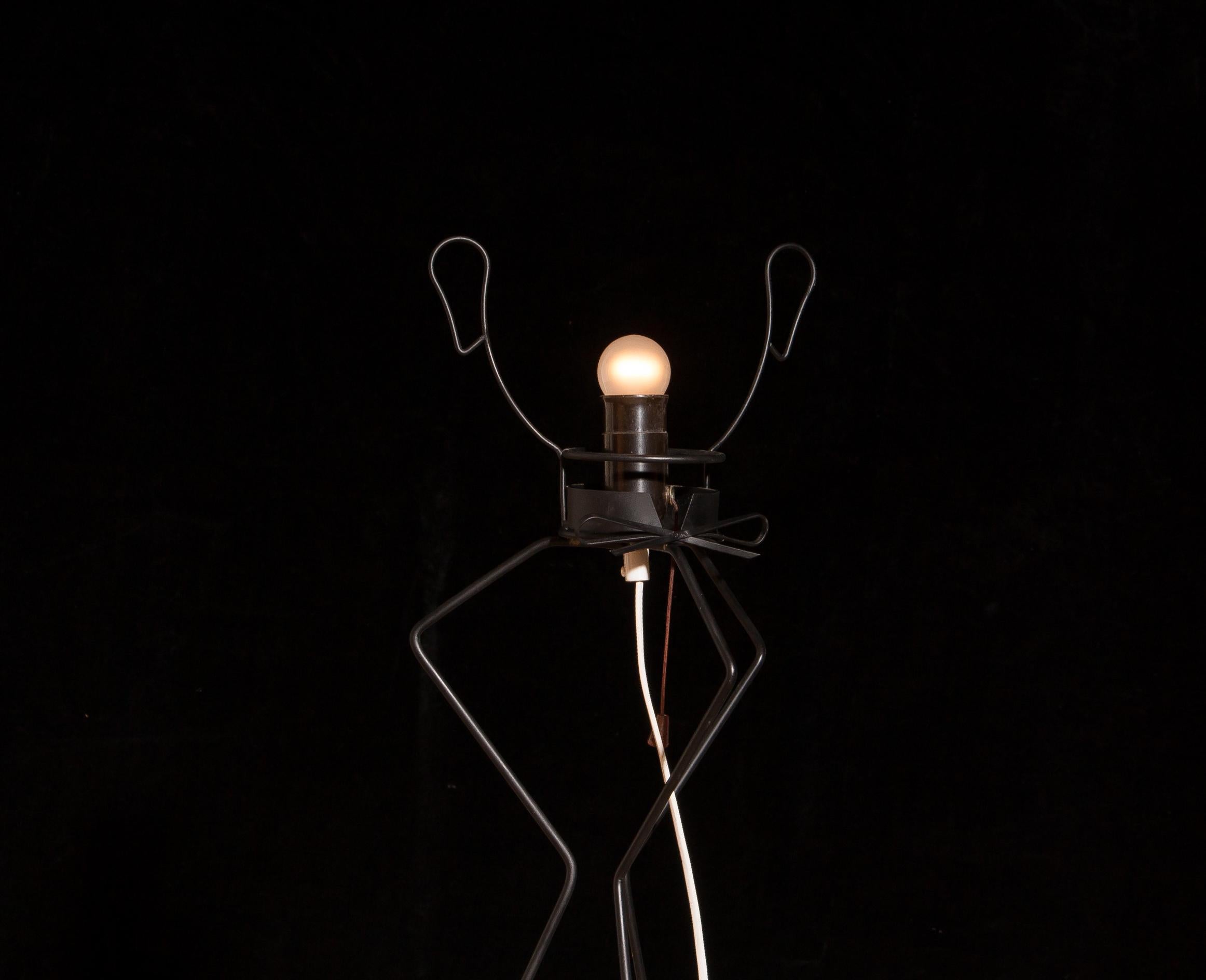 1960s, Very Rare Glass and Metal Floor Lamp 2