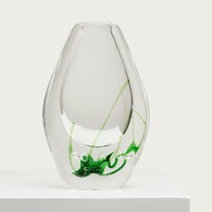 Vase en verre « Seaagrass » de Vicke Lindstrand pour Kosta Boda, années 1960