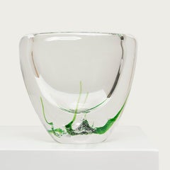Vase en verre « Seaagrass » de Vicke Lindstrand pour Kosta Boda, années 1960