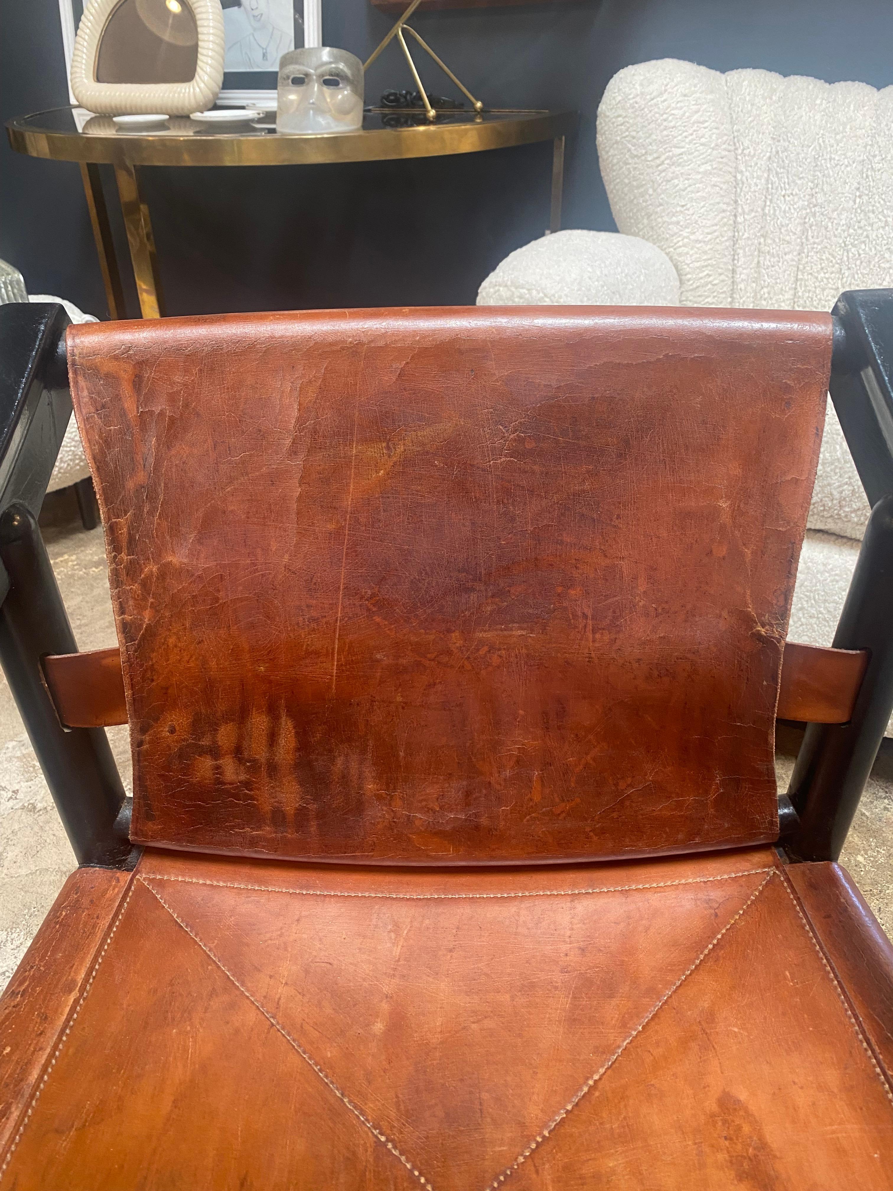 1960s Vico Magistretti for Cassina Armchair in Leather In Good Condition In Los Angeles, CA