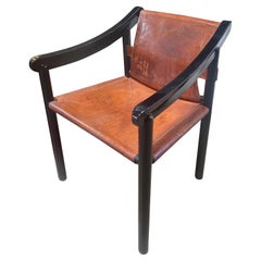 Sessel aus Leder von Vico Magistretti für Cassina aus den 1960er Jahren