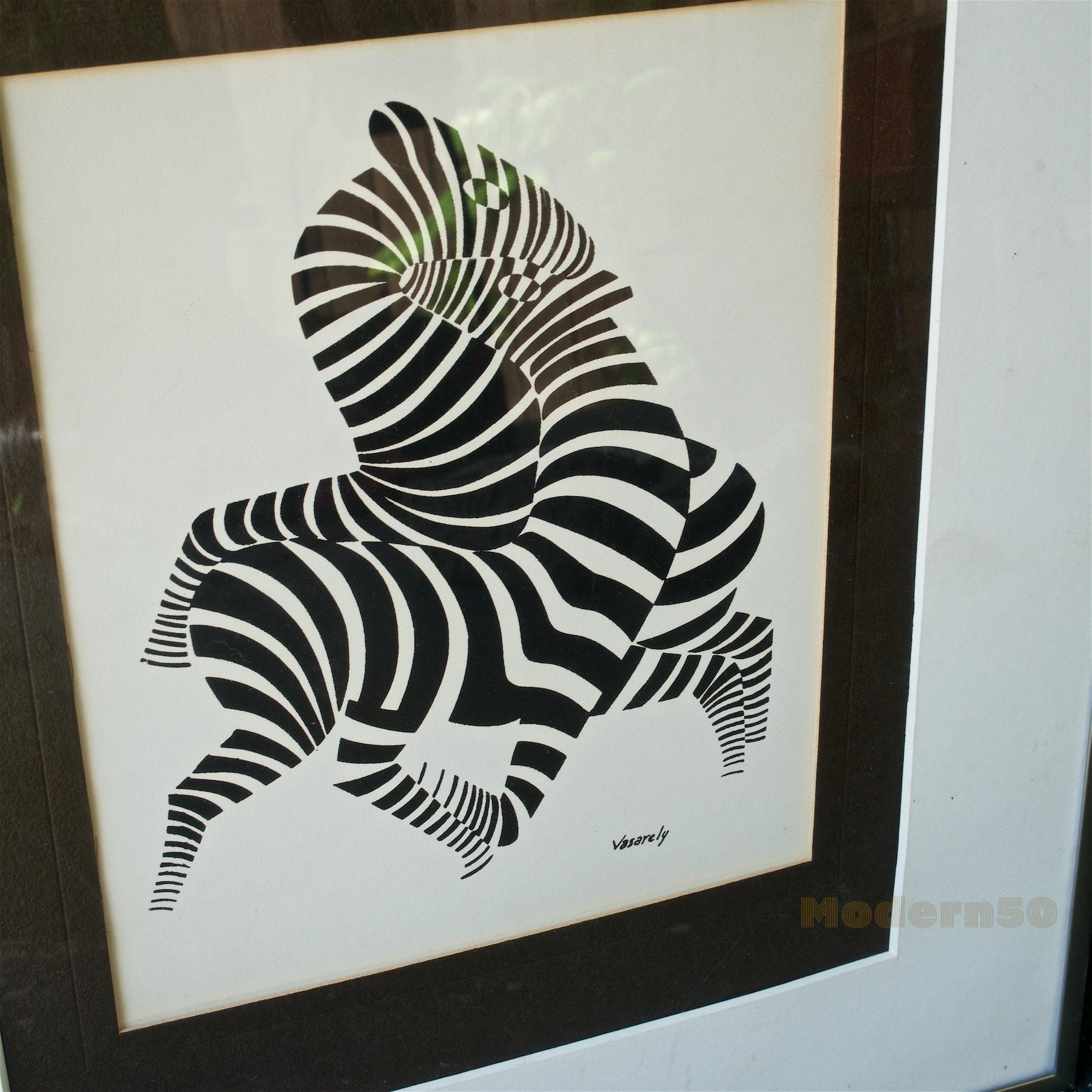op art zebra