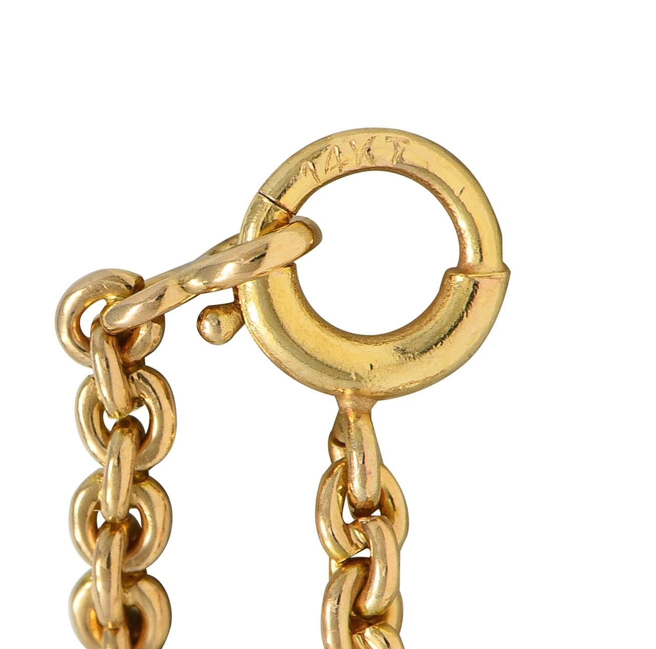 Collana con ciondolo a forma di cuore in oro 14 carati del 1960, in stile revival vittoriano, con ametista in vendita 2