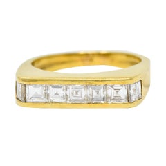 1960
s Vintage 1.25 Carat 18 Karat Gold Stacking Band Ring 1960
s Vintage 1.25 Carat 18 Karat Gold Stacking Band Ring