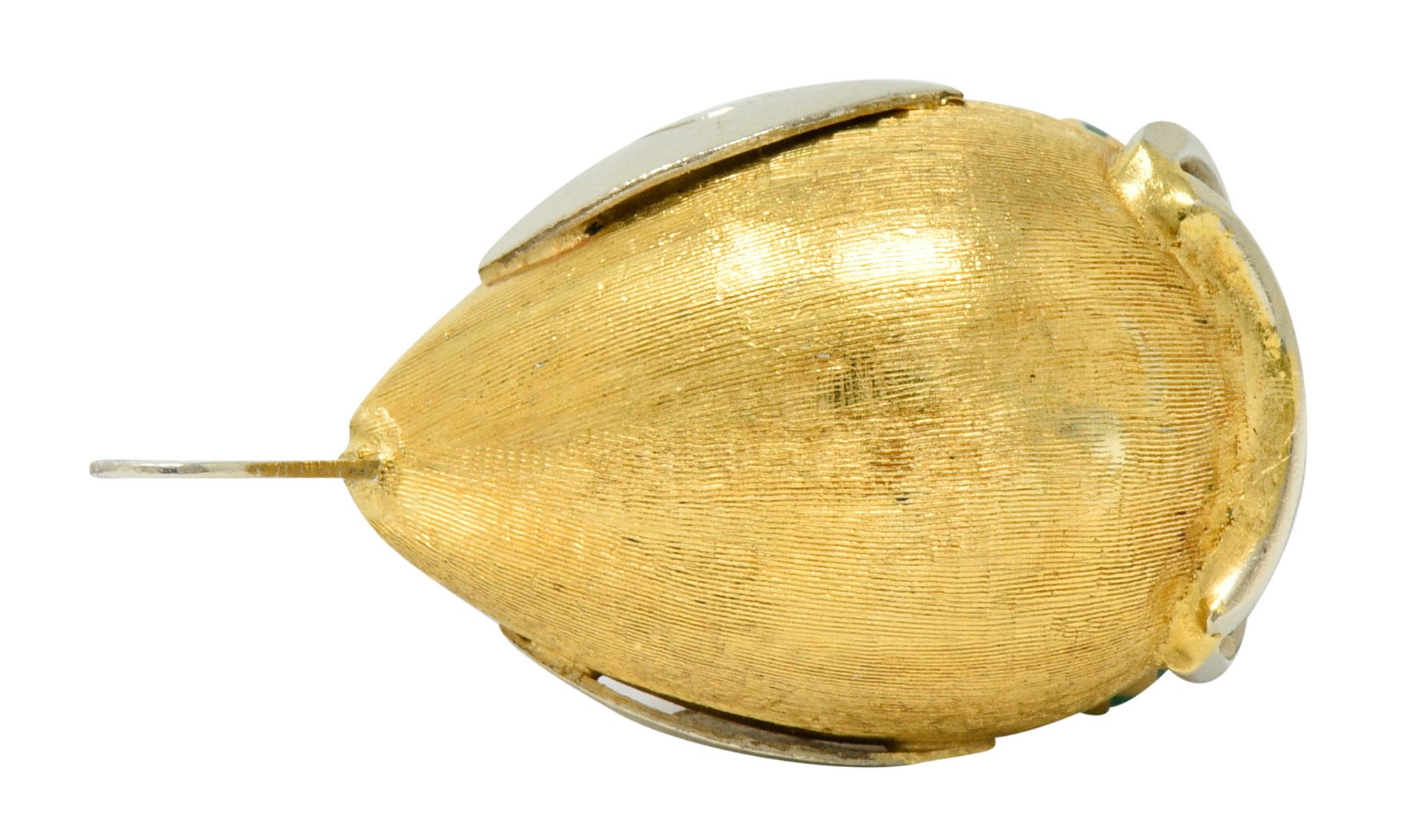 Women's or Men's 1960s Vintage 14 Karat Two-Tone Gold Fish Charm