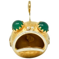 1960s Vintage 14 Karat Two-Tone Gold Fish Charm