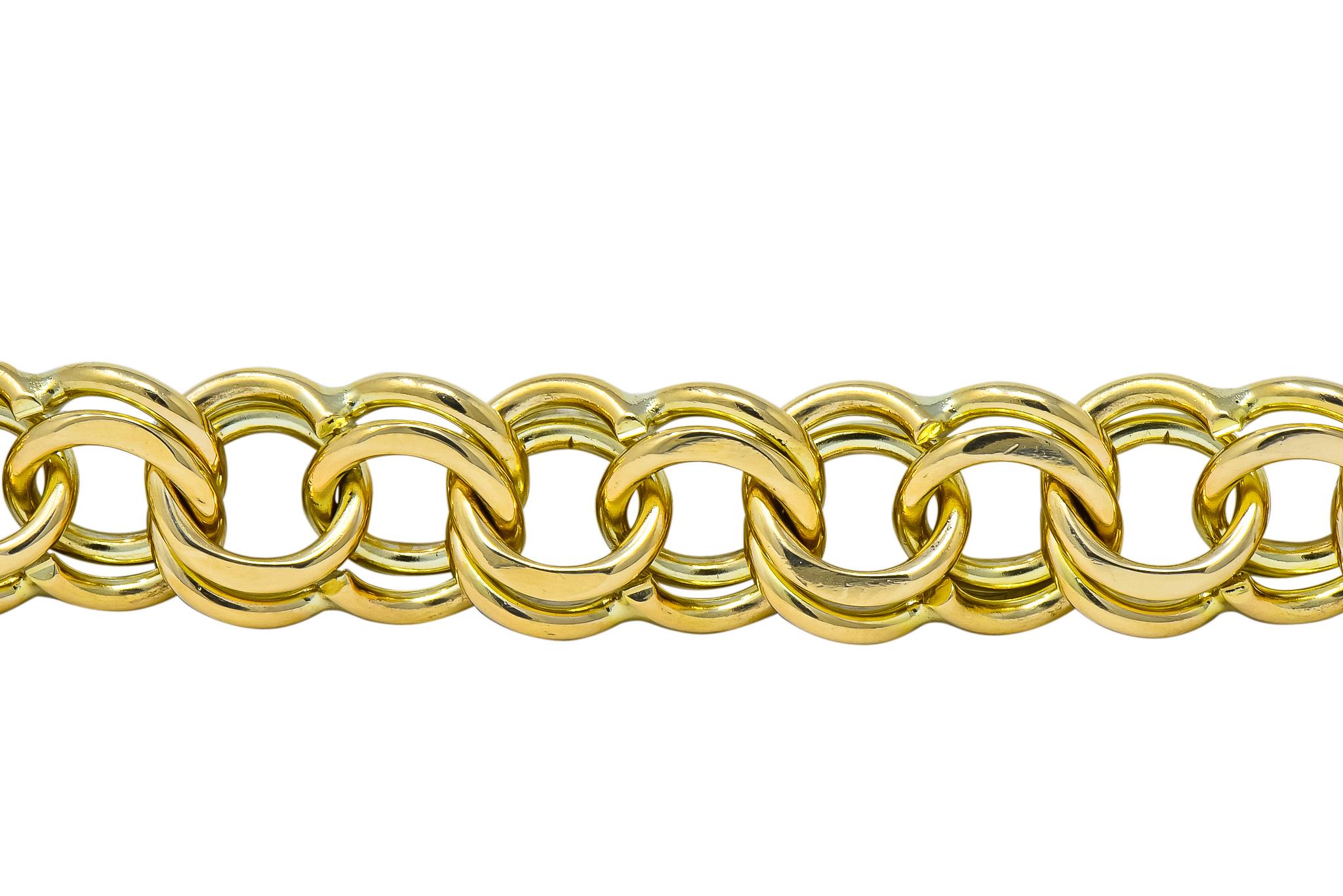 vintage 14 karat gold charm bracelet
