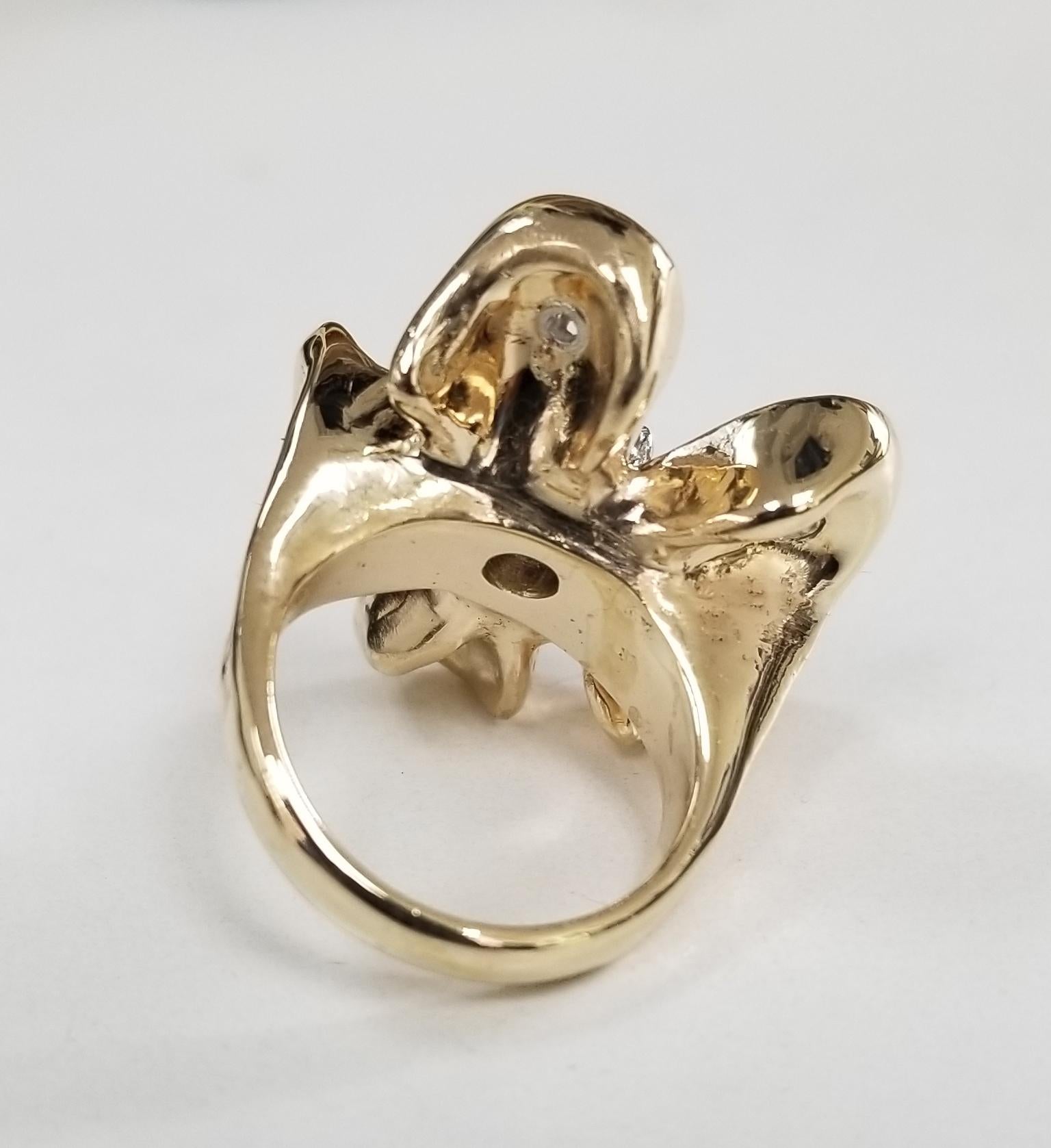 diamond flower ring vintage