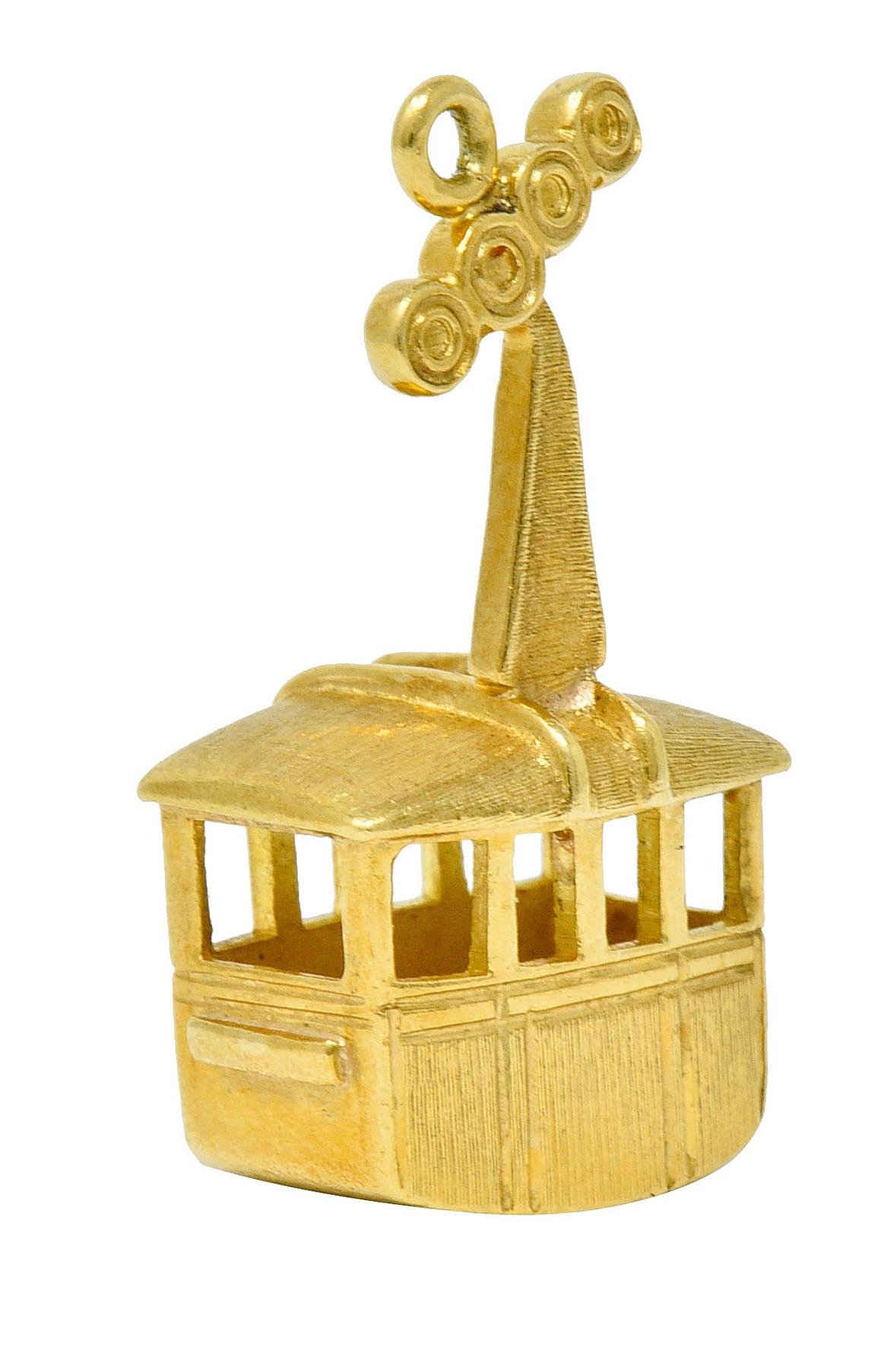 Contemporain Breloque de voiture câble vintage en or 18 carats des années 1960 en vente