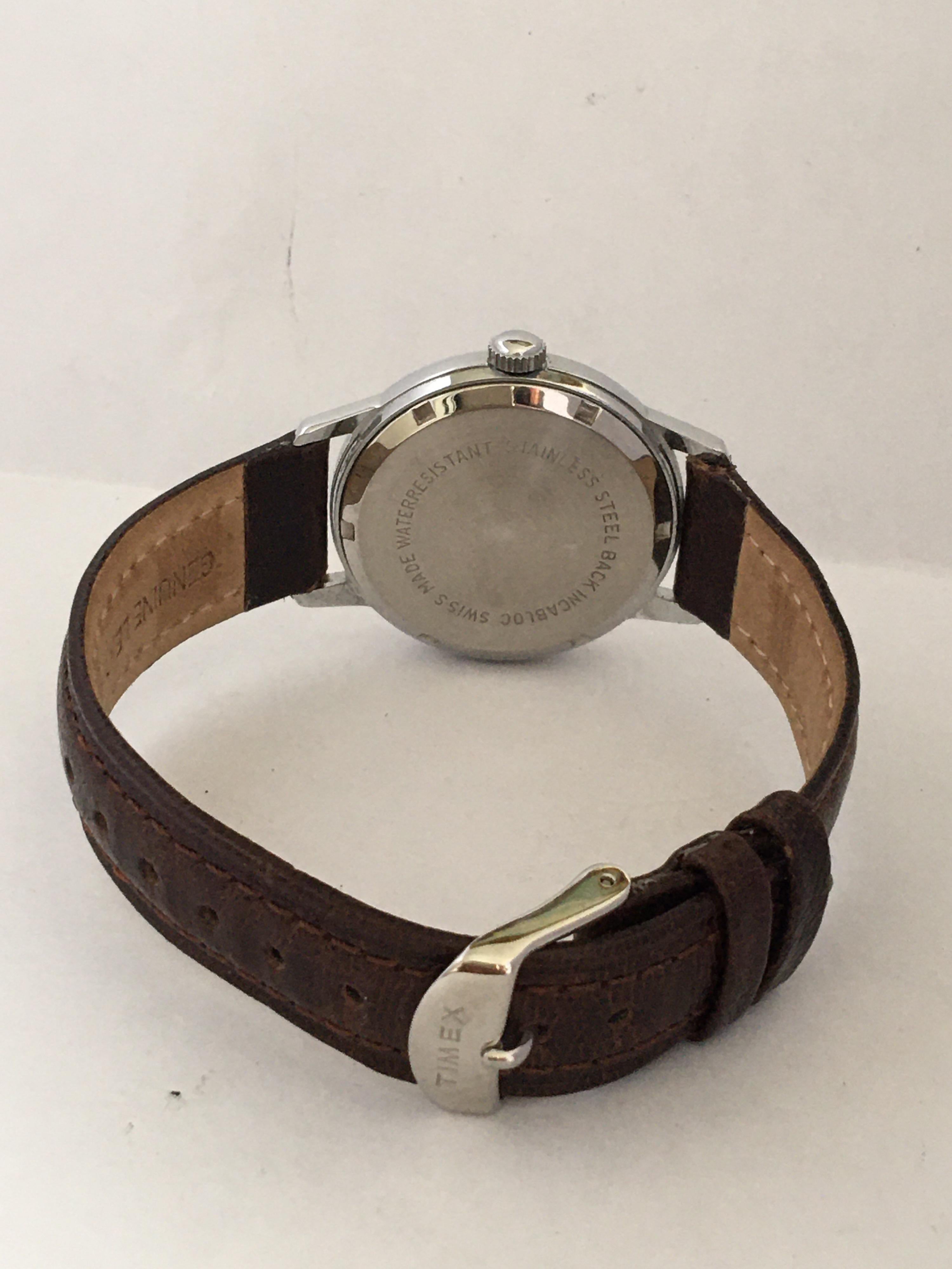 Women's or Men's 1960s Vintage Stainless Steel Back Roamer Mechanical Watch For Sale