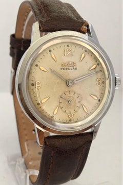 1960s Vintage Stainless Steel Back Roamer Mechanical Watch