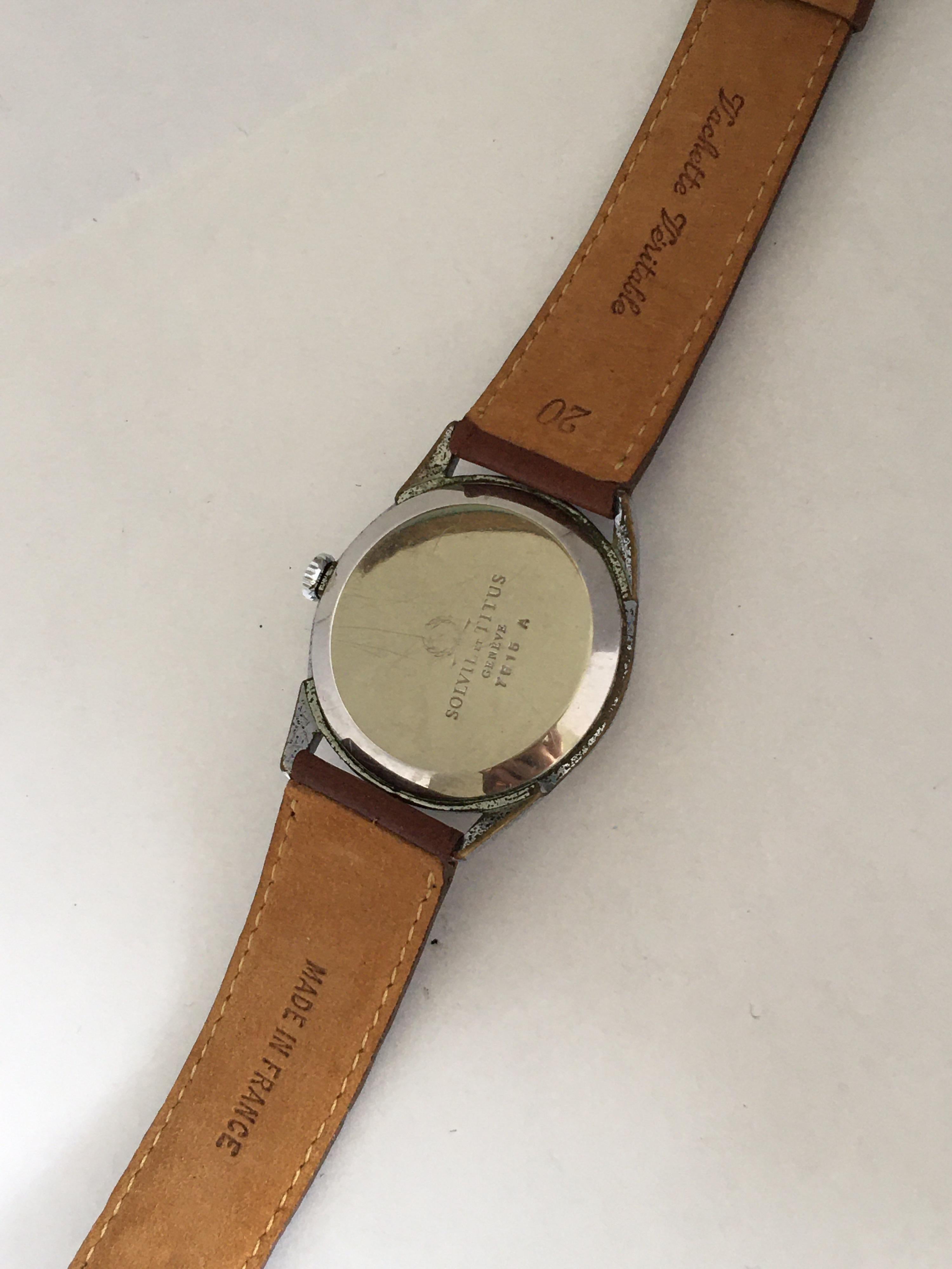 1960s Vintage Solvil Et Titus Genève Watch In Good Condition For Sale In Carlisle, GB