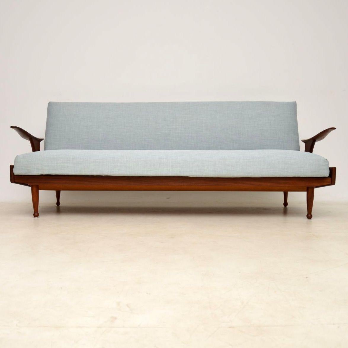 Mid-Century Modern 1960s Vintage Afromosia Sofa Bed by Greaves & Thomas