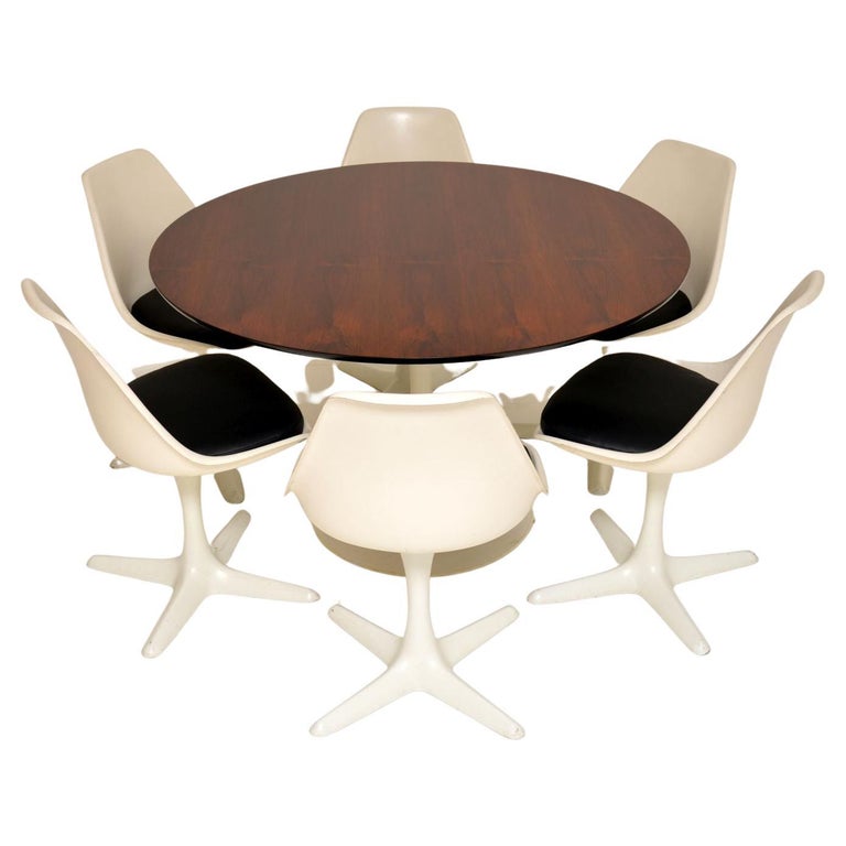 1960's Vintage Arkana Tulip Dining Table and Chairs For Sale at 1stDibs
