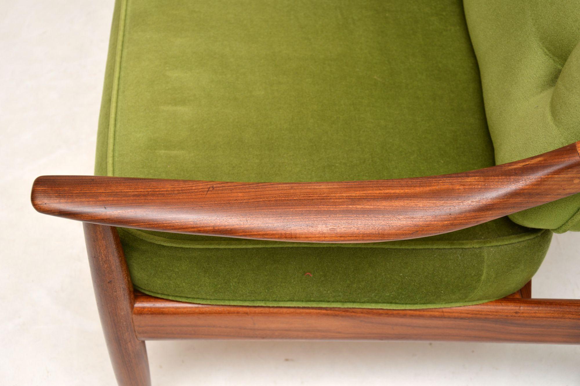 Wood 1960s Vintage Armchair in Afromosia by Greaves & Thomas