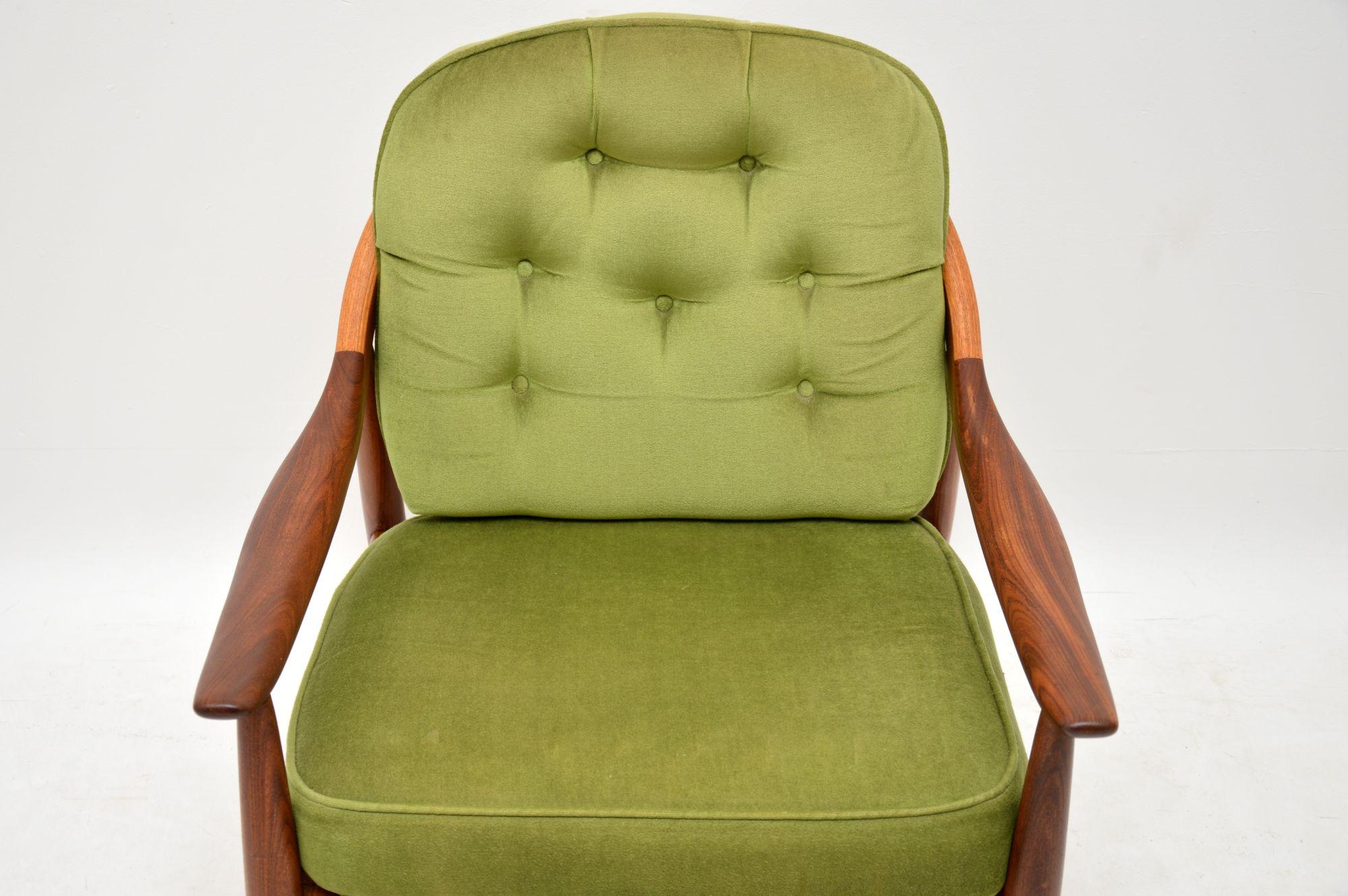 English 1960s Vintage Armchair in Afromosia by Greaves & Thomas
