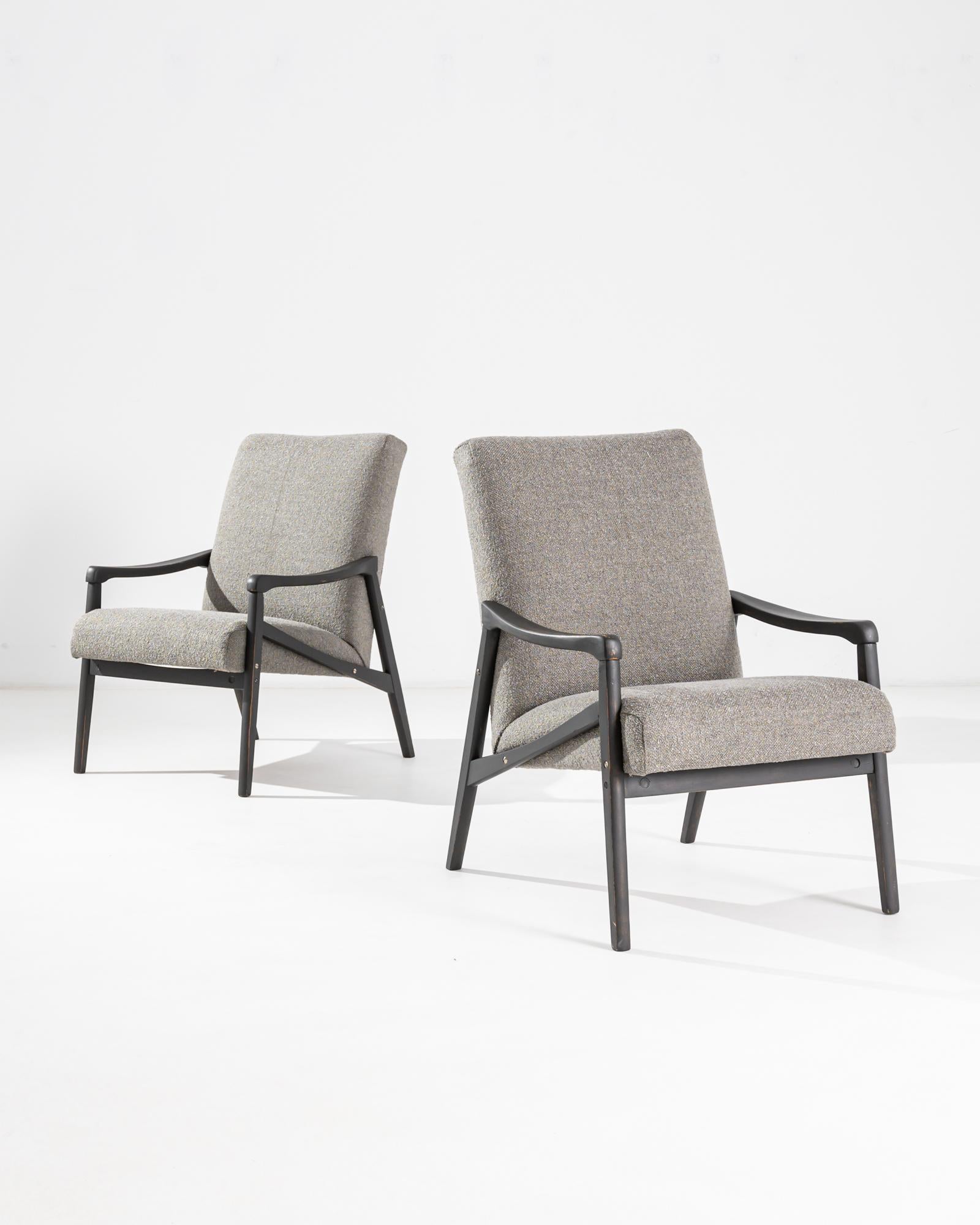 Mid-Century Modern 1960s Vintage Armchairs by Jiri Jiroutek, Pair For Sale