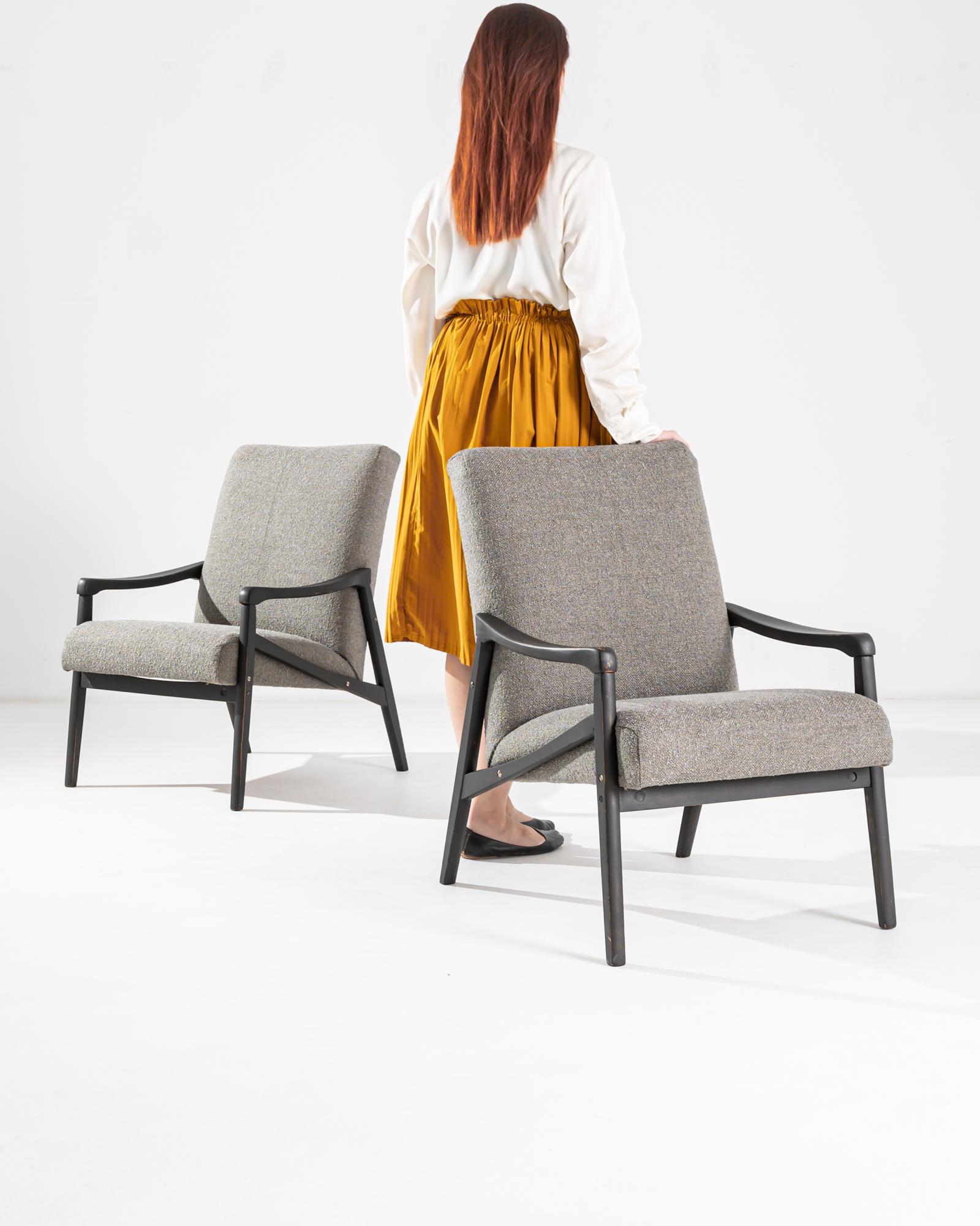 Czech 1960s Vintage Armchairs by Jiri Jiroutek, Pair For Sale