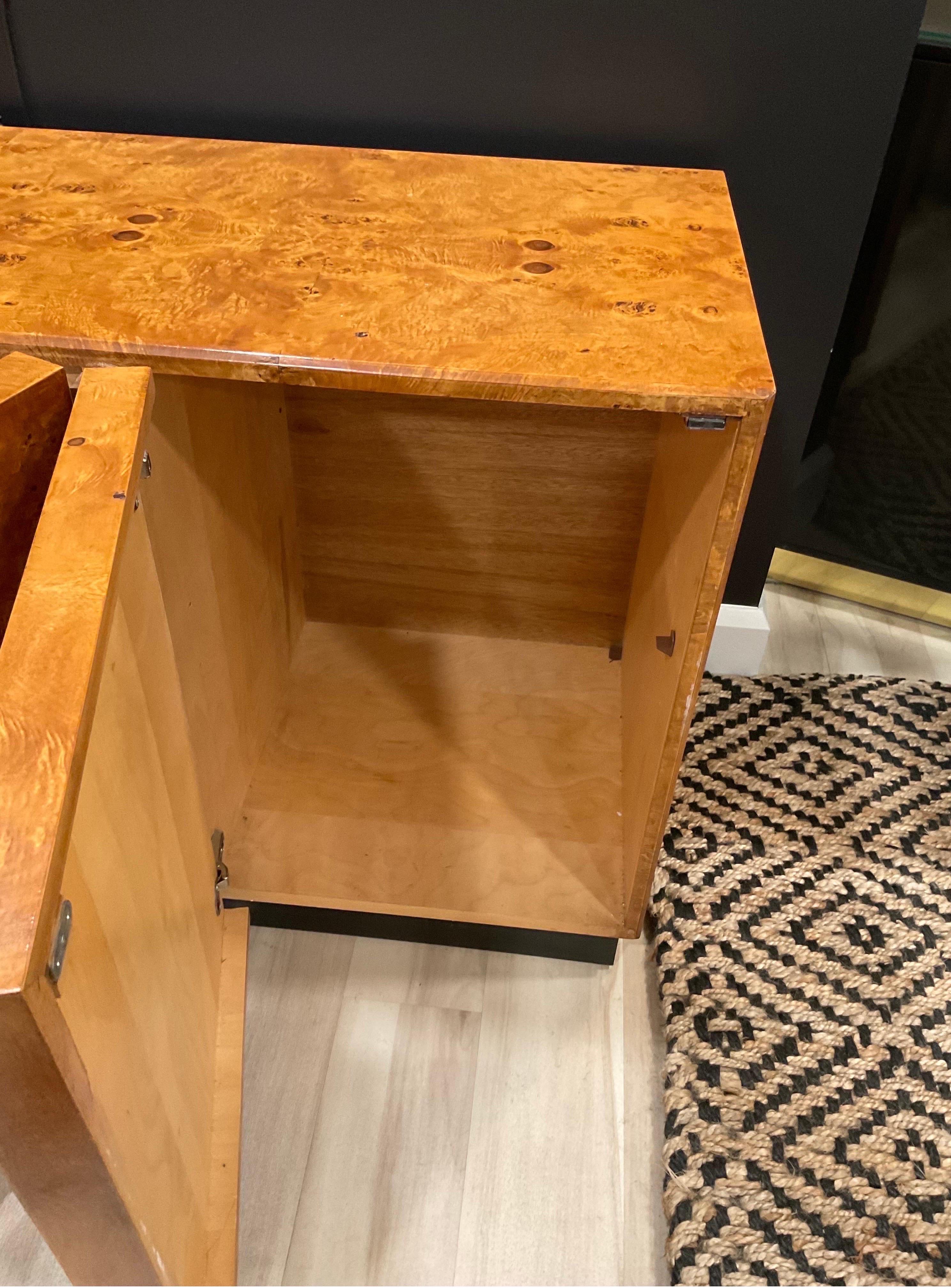 1960s Vintage Arthur Umanoff Burled Olivewood 3 Door Credenza For Sale 5